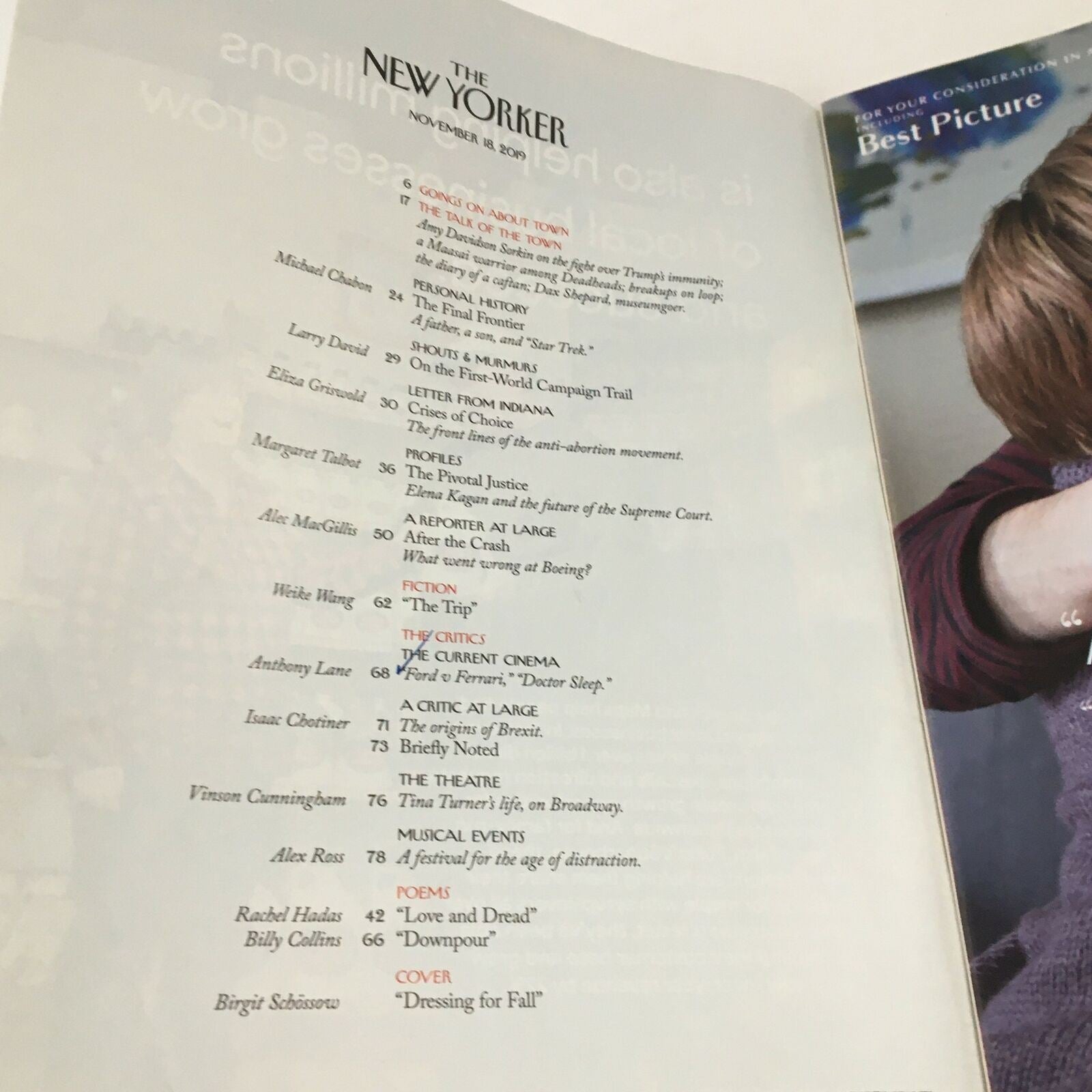 The New Yorker Full Magazine November 18 2019 Dressing for Fall Birgit Schössow