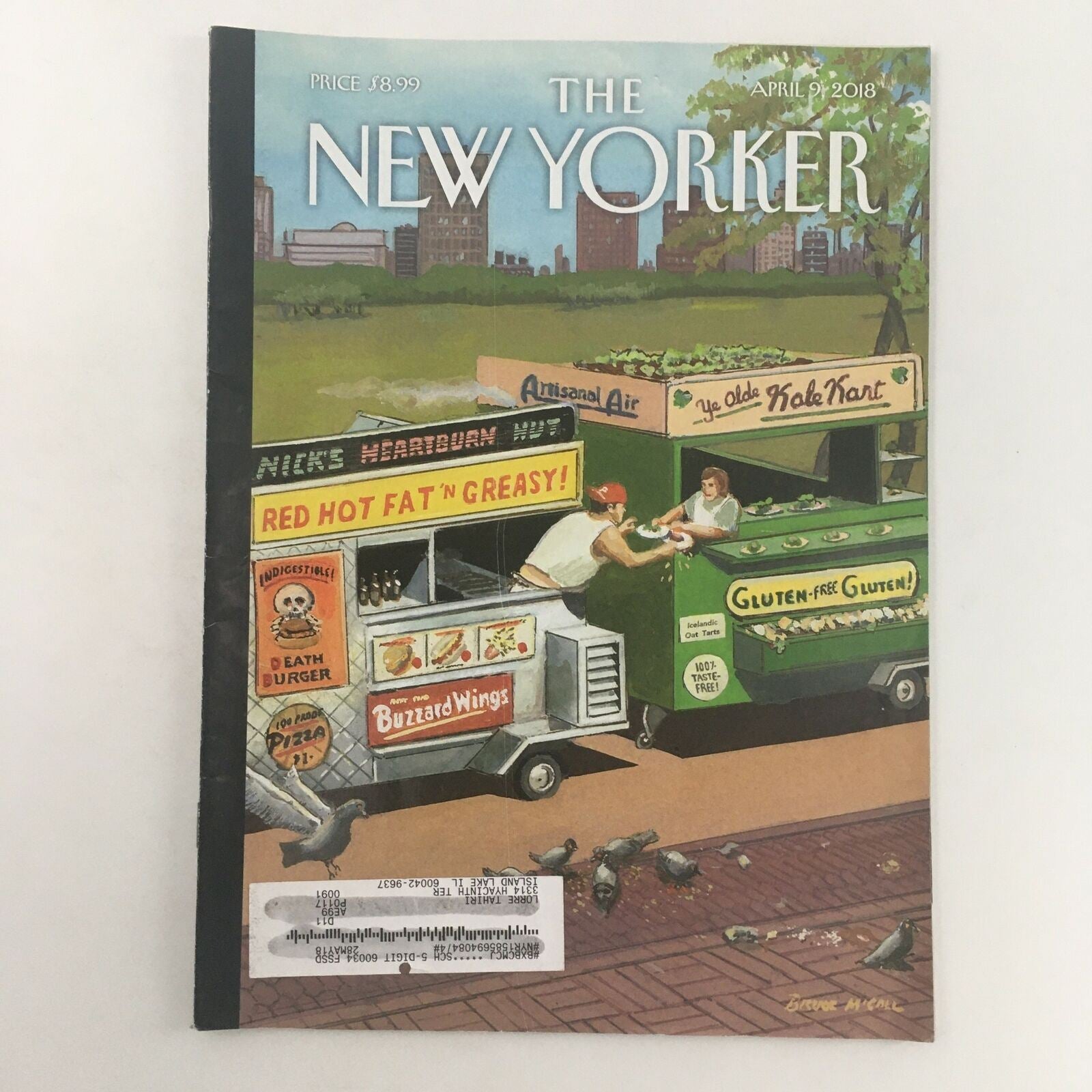 The New Yorker April 9 2018 Full Magazine Theme Cover by Bruce McCall