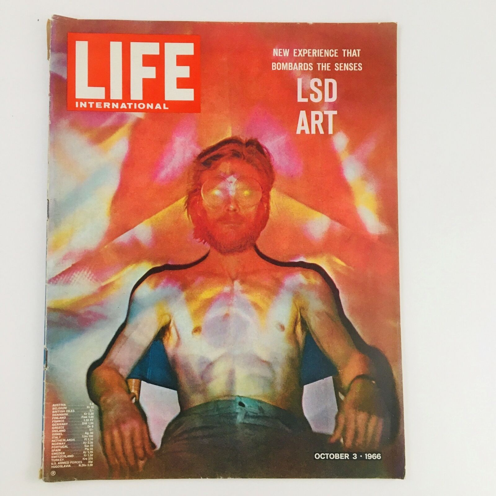 Life International Magazine October 3 1966 Bombards the Senses LSD Art No Label