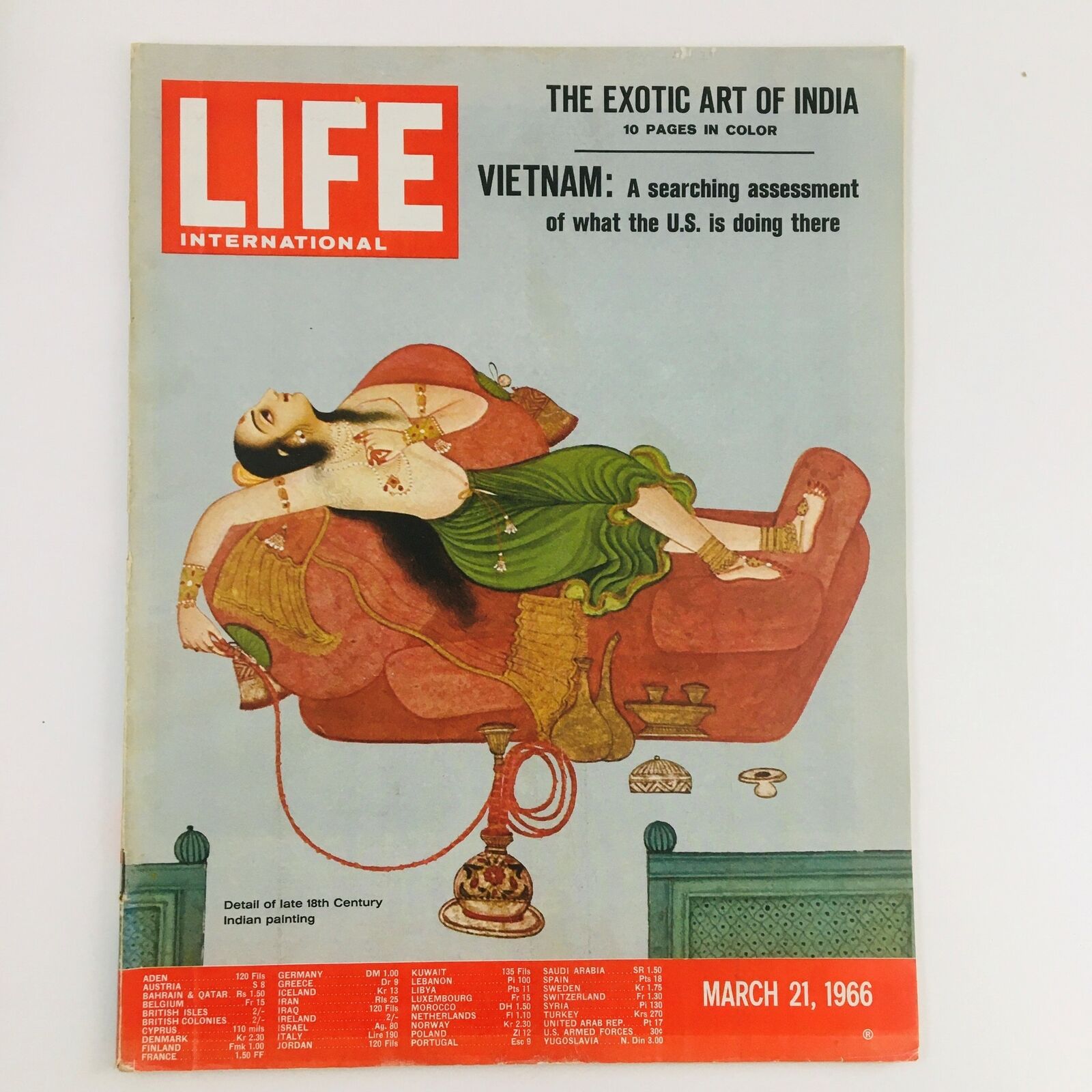 Life International Magazine March 21 1966 18th Century Indian Painting No Label