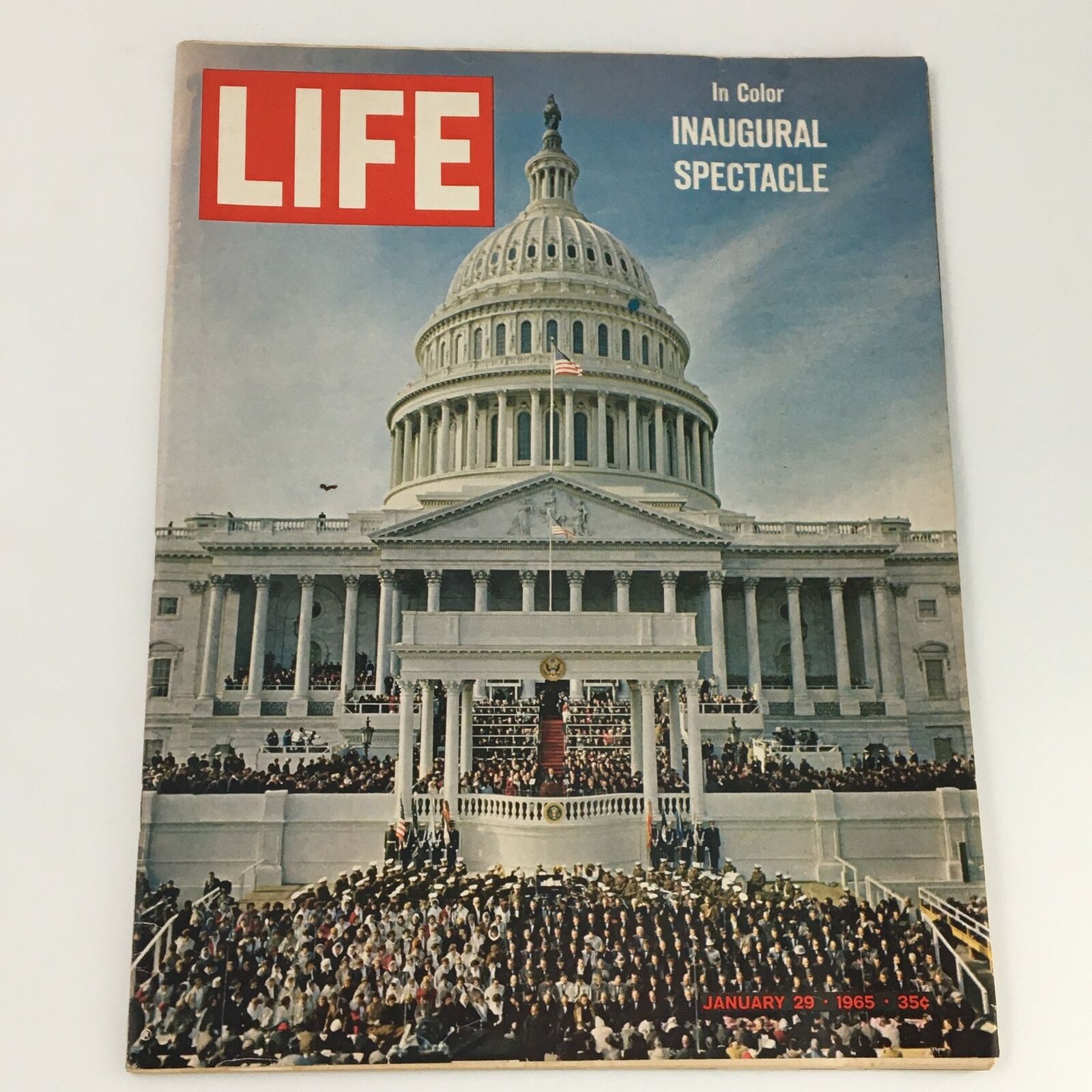 VTG Life Magazine January 29 1965 In Color Inaugural Spectacle Cover, Newsstand