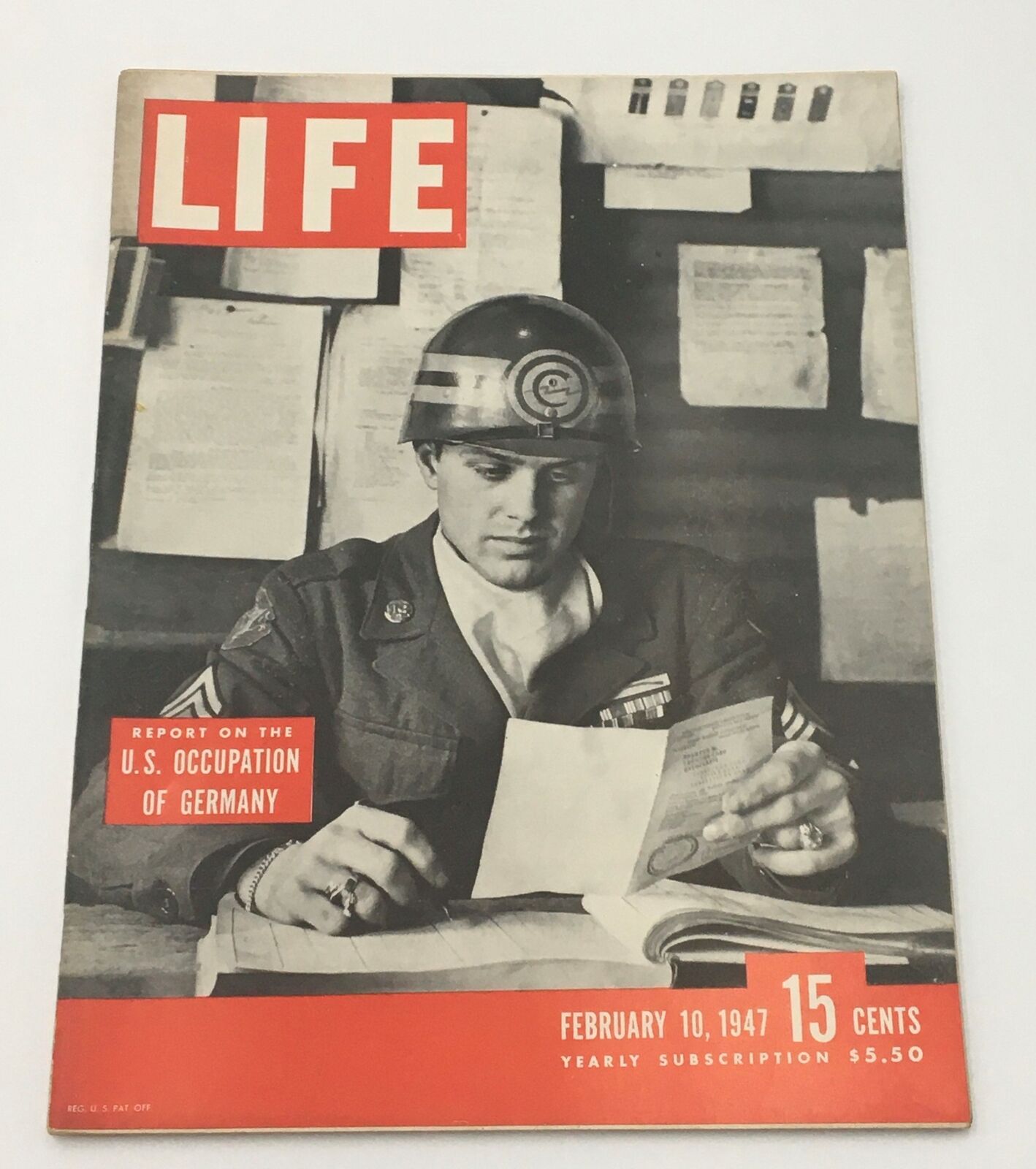 VTG Life Magazine February 10 1947 U.S. Soldier Cover and Feature, Newsstand