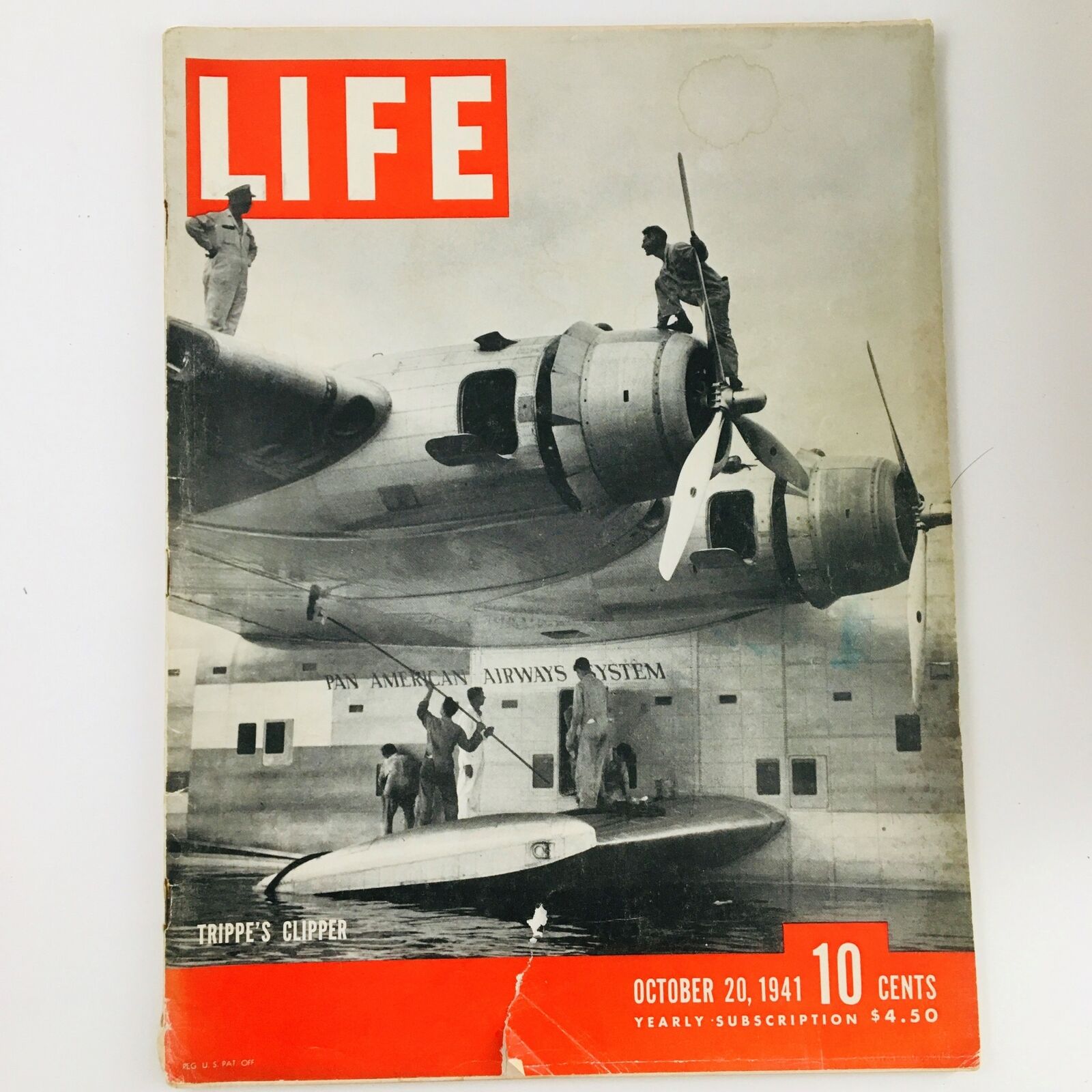 VTG Life Magazine October 20 1941 Pan American Airways Trippe Clipper No Label