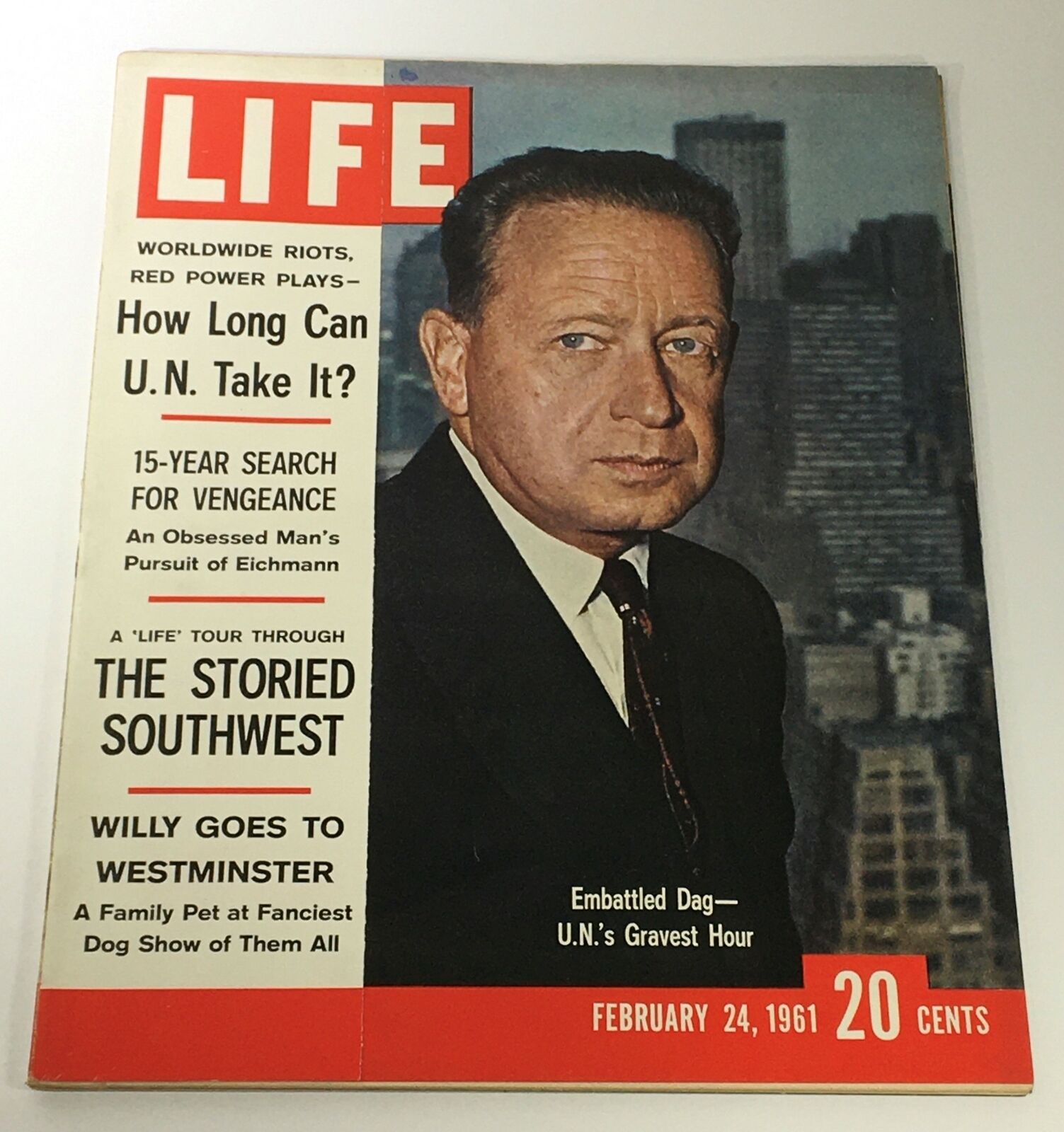 VTG Life Magazine February 24 1961 Dag Hammarskjöld U.N. Sec. General, Newsstand