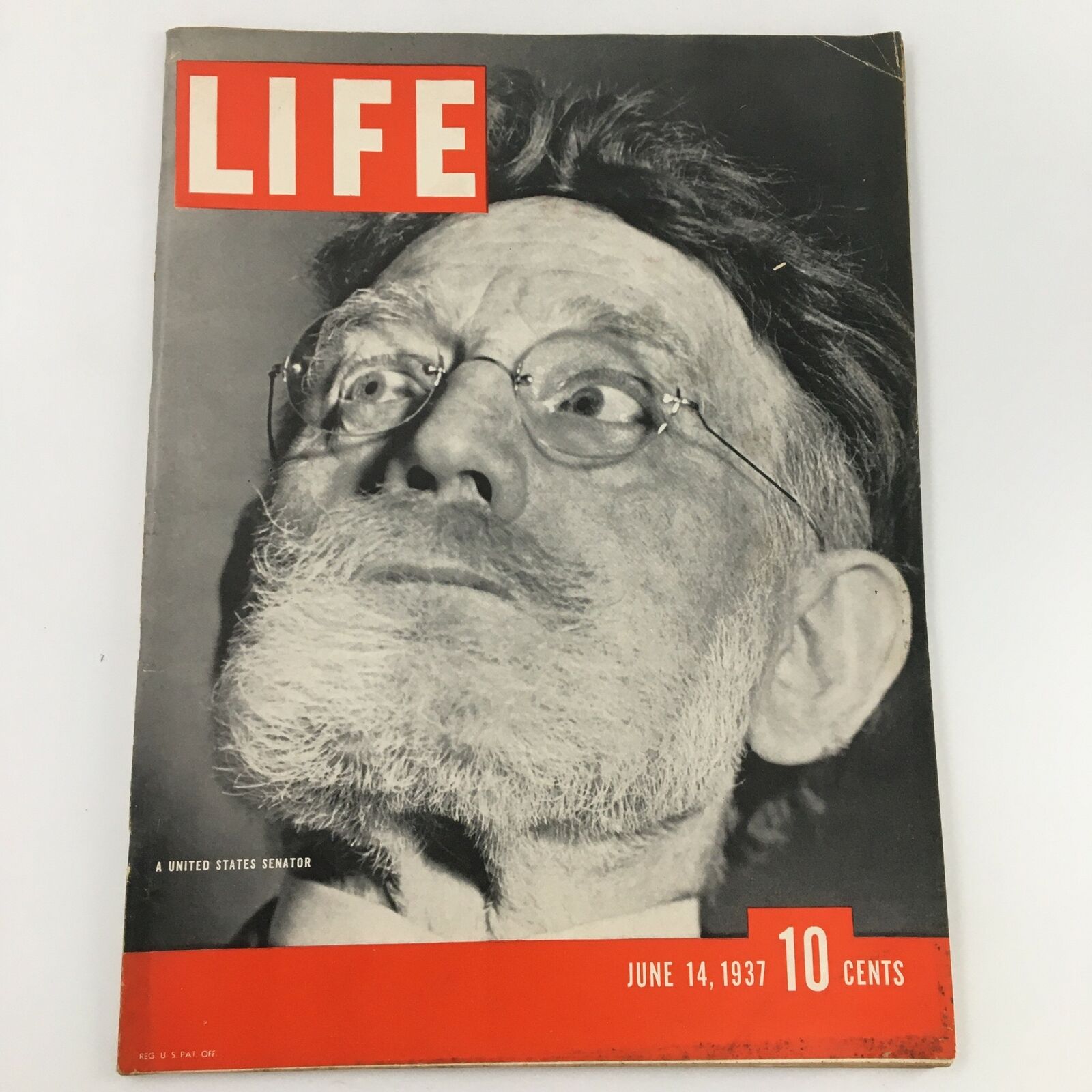 VTG Life Magazine June 14 1937 J. Hamilton Lewis, A U.S. Senator, Newsstand