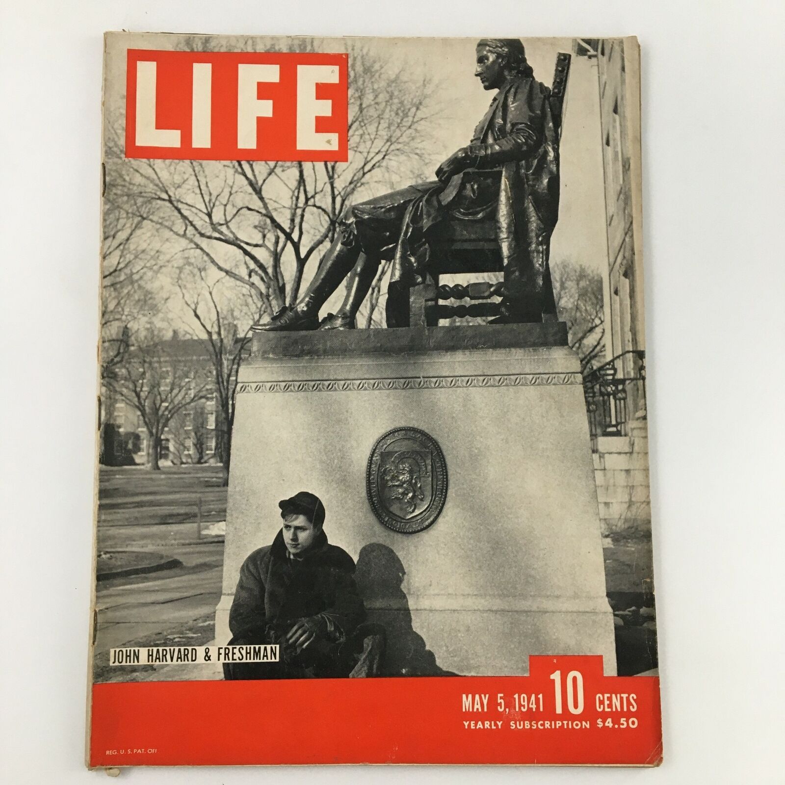 VTG Life Magazine May 5 1941 John Harvard and Freshman, Newsstand