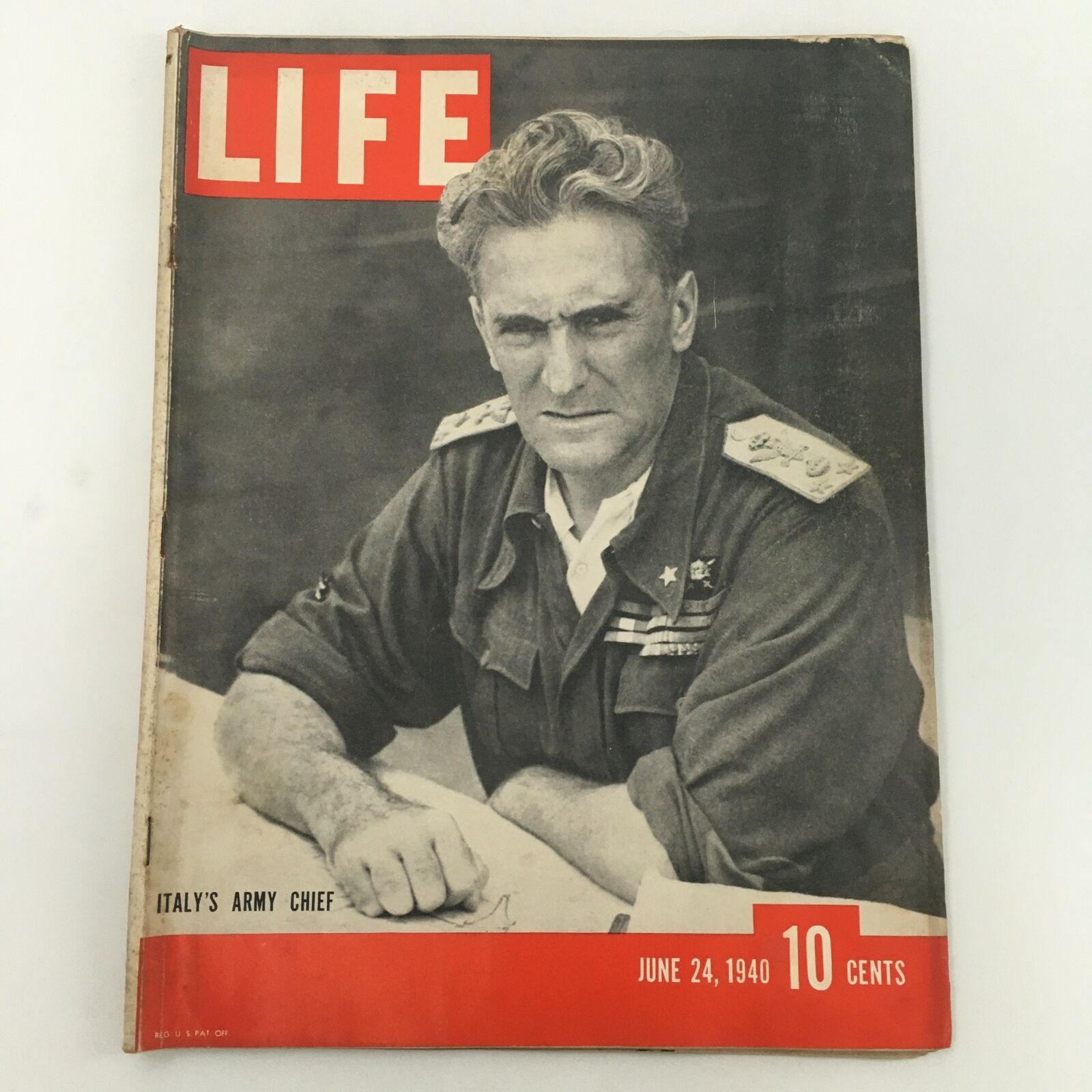 VTG Life Magazine June 24 1940 Italy's Army Chief Victor Emmanuel III, Newsstand