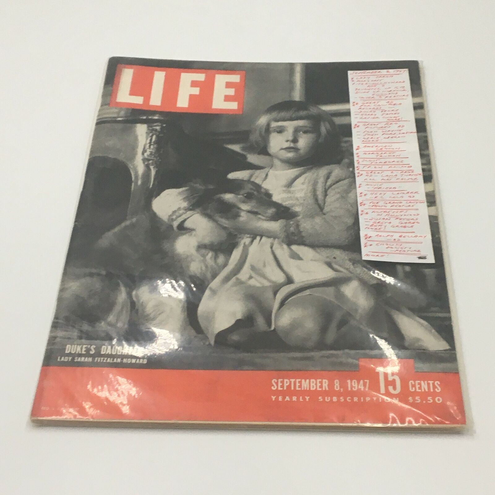 Life Magazine September 8 1947 Lady Sarah Margaret Fitzalan-Howard, Newsstand