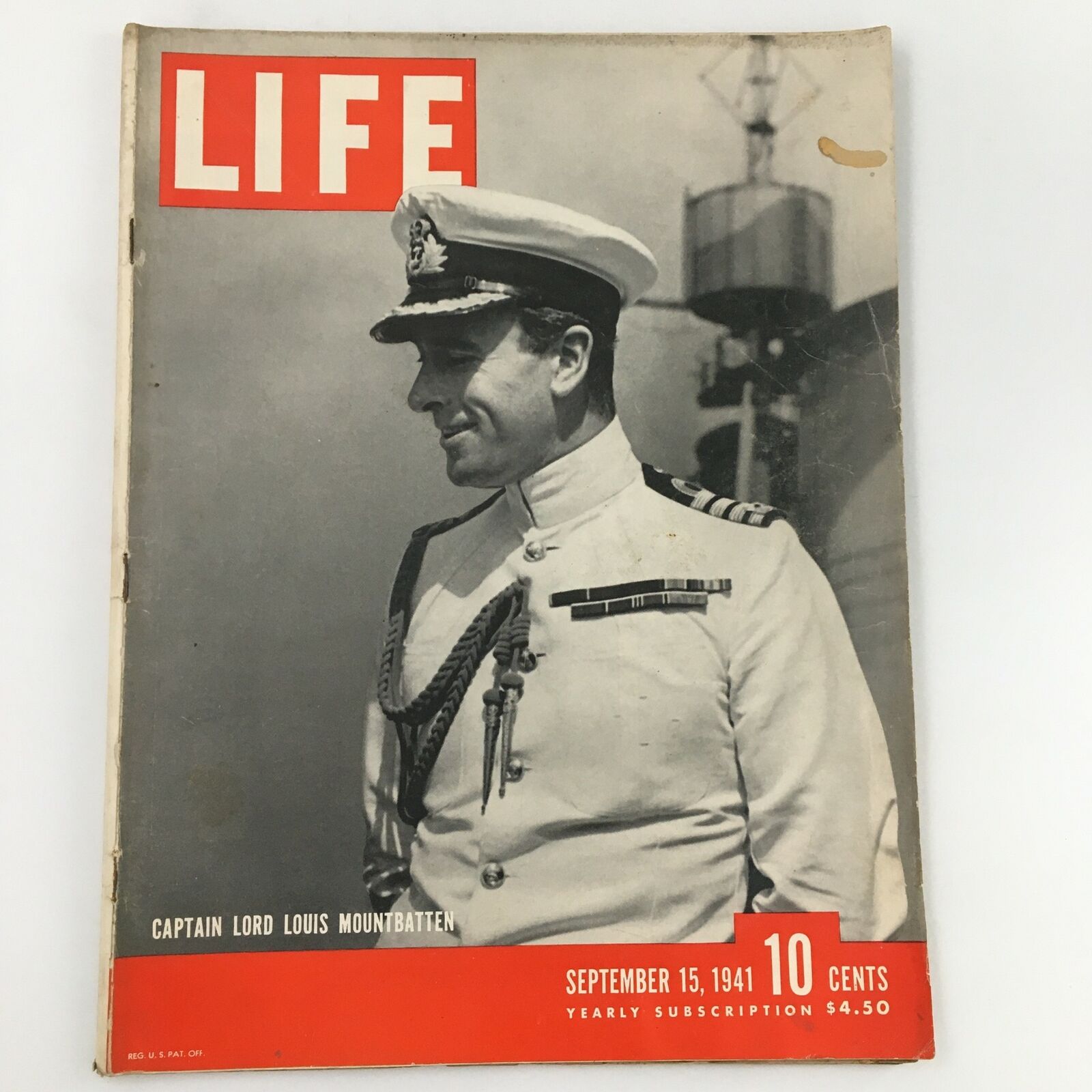 VTG Life Magazine September 15 1941 Captain Lord Louis Mountbatten, Newsstand