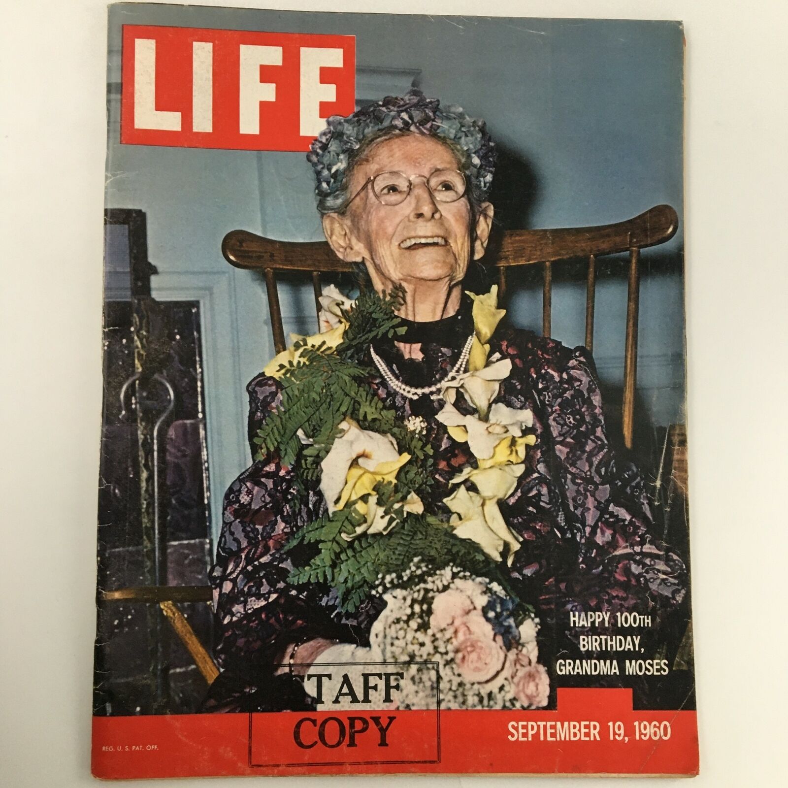 VTG Life Magazine September 19 1960 100th Birthday of Grandma Moses Newsstand