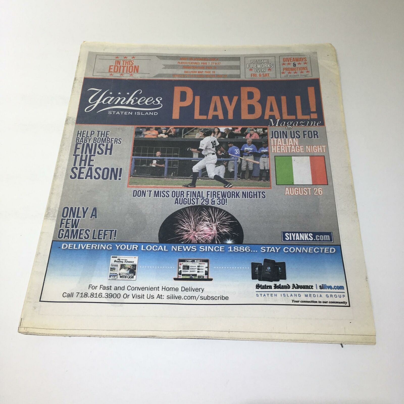 Yankees Staten Island Play Ball Magazine