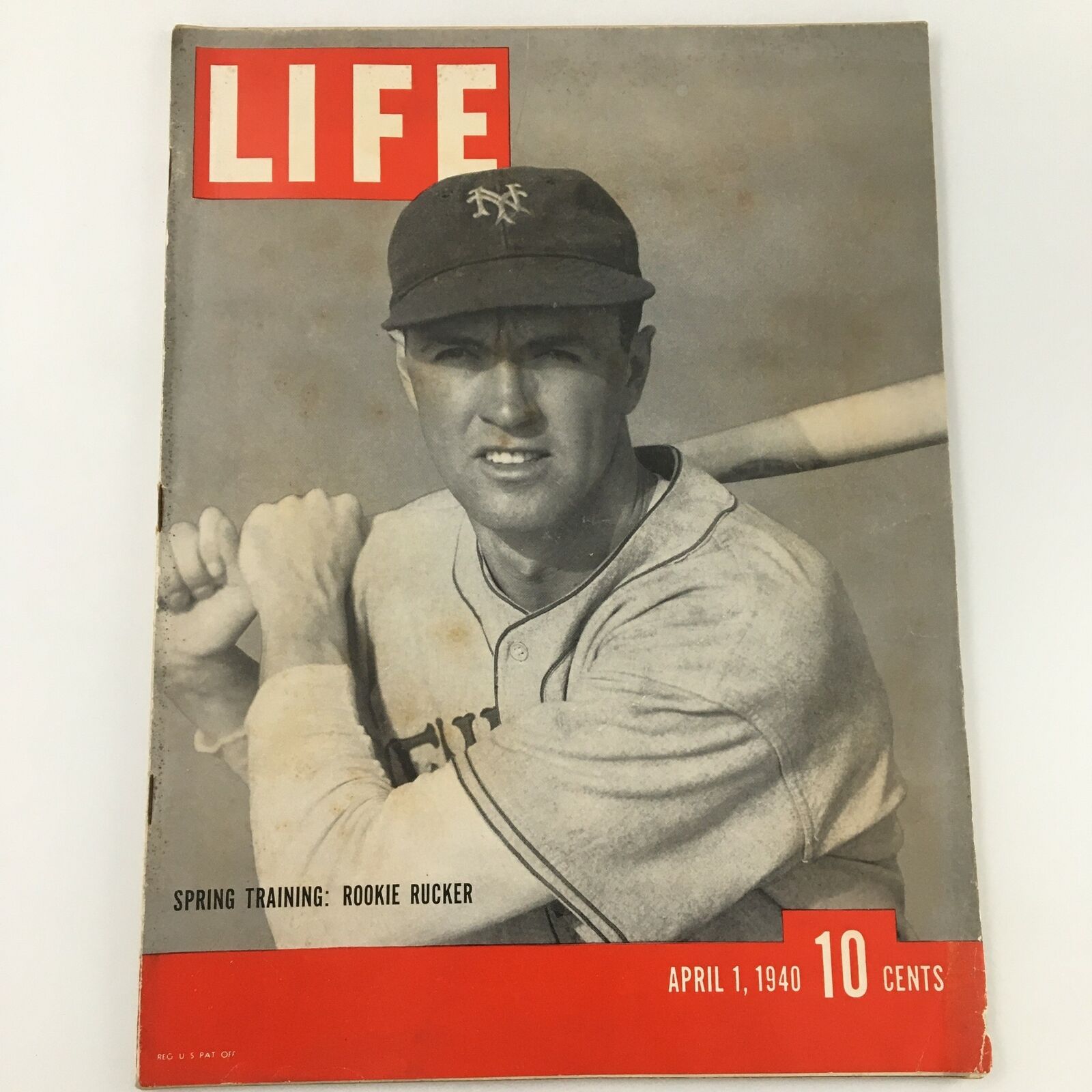 VTG Life Magazine April 1 1940 Spring Training Rookie Rucker Feature, Newsstand