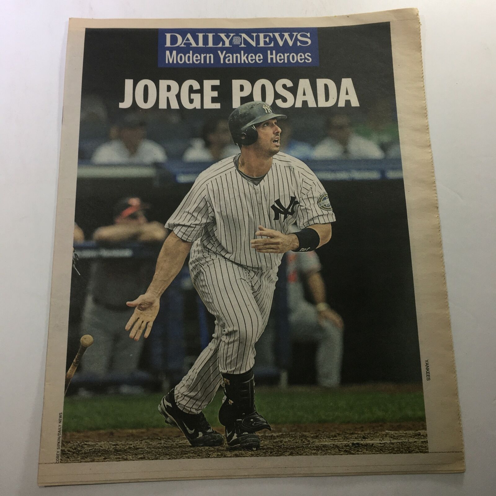 New York Daily News March 28 2010 - Modern Yankee Hero Jorge Posada / Newsstand