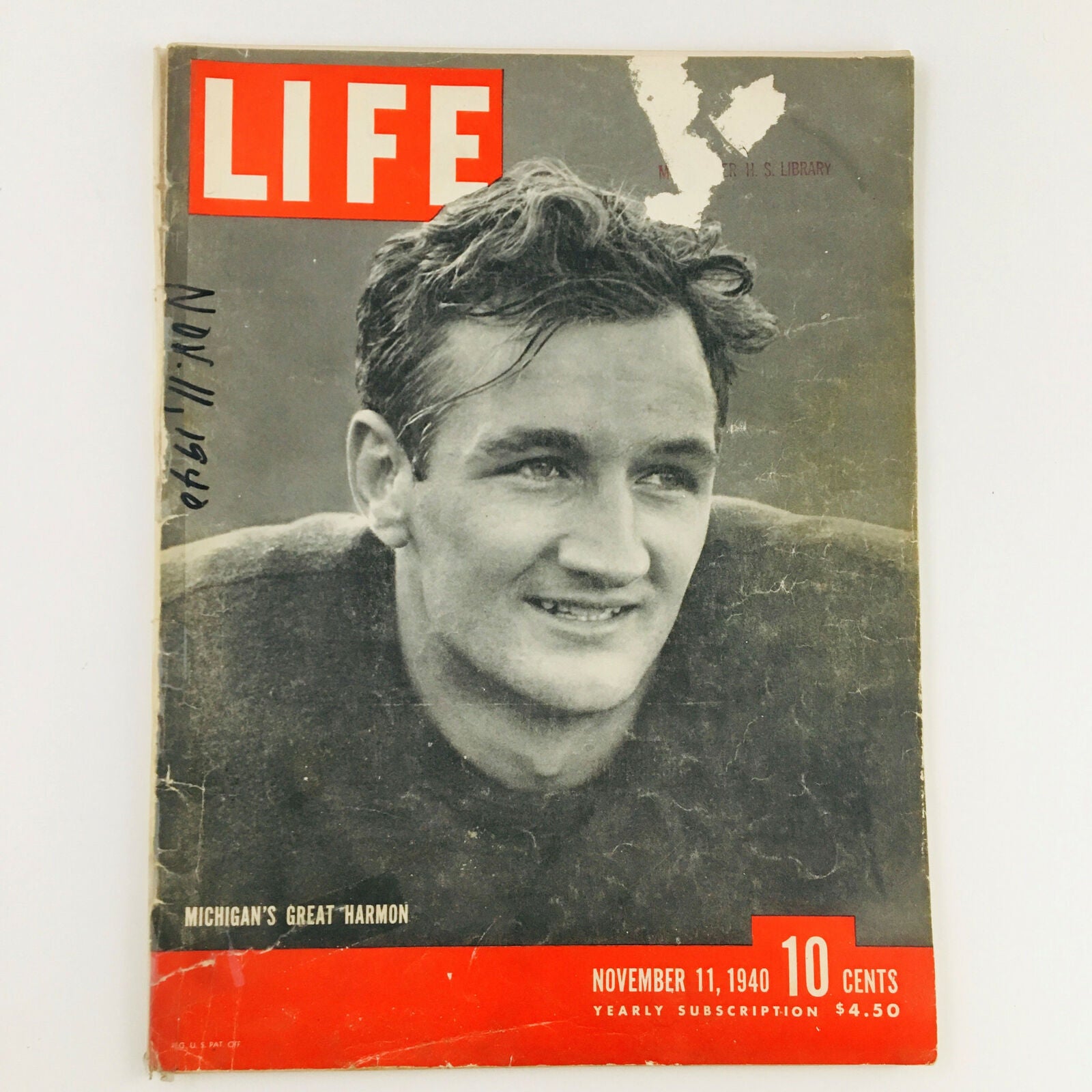 VTG Life Magazine November 11 1940 University of Michigan's Great Tom Harmon