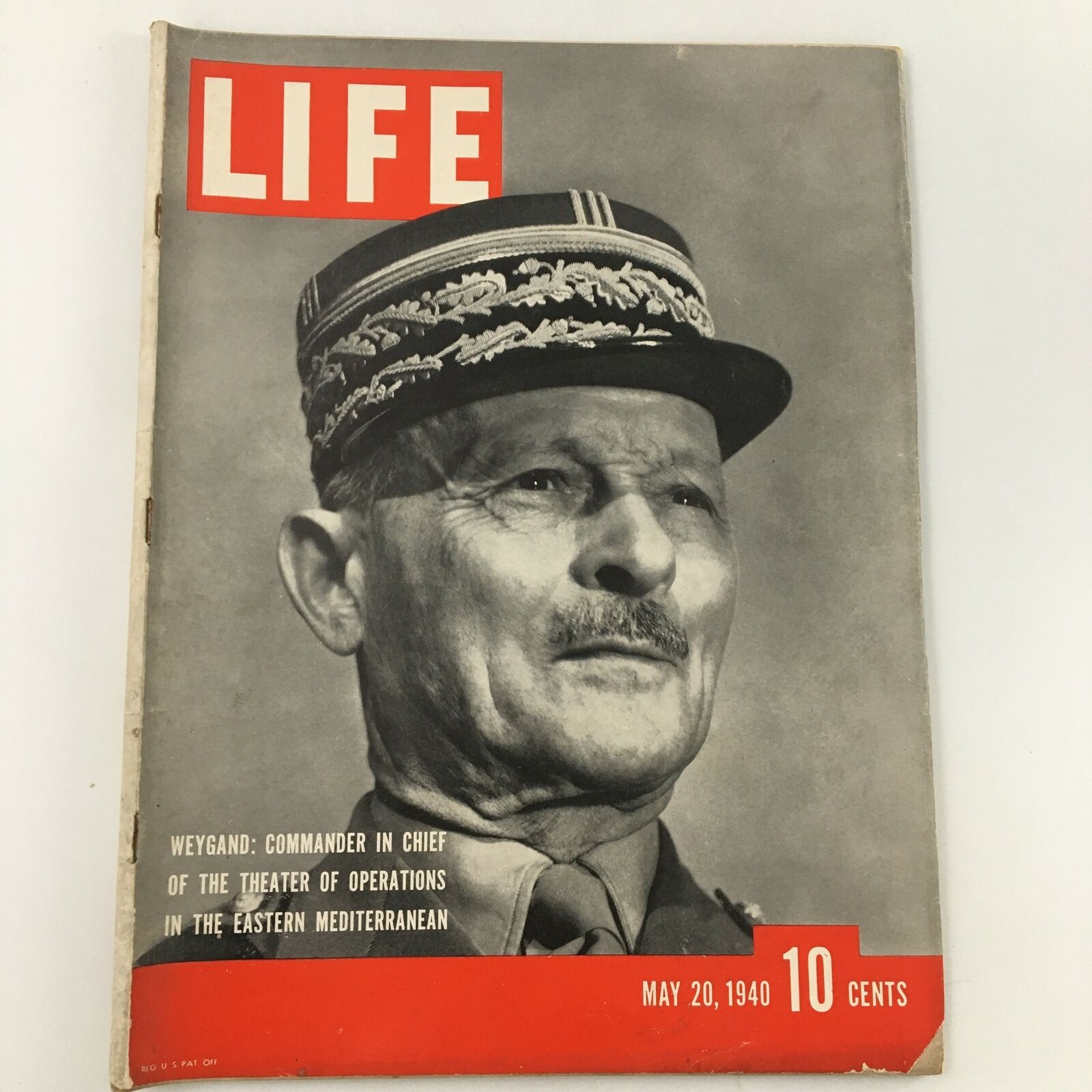 VTG Life Magazine May 20 1940 Maxime Weygand Commander in Chief, Newsstand