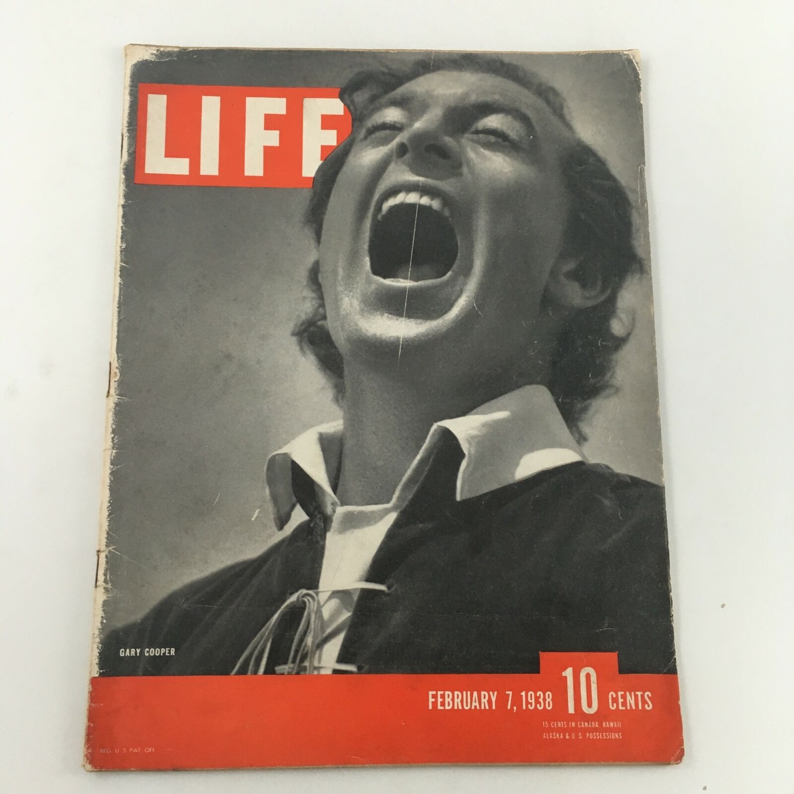 VTG Life Magazine February 7 1938 Actor Gary Cooper Cover, Newsstand