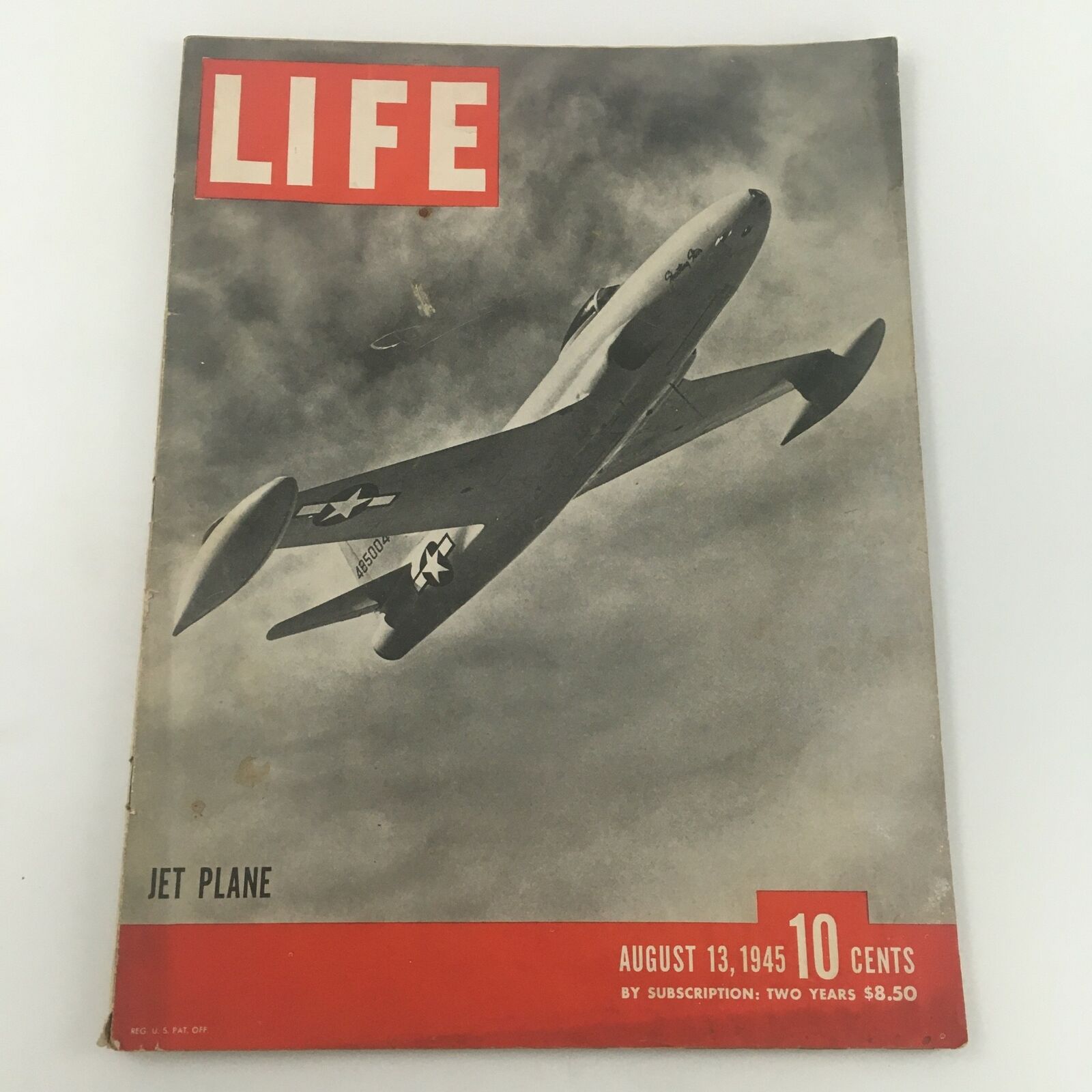 VTG Life Magazine August 13 1945 P-80 Shooting Star Fighter Jet Plane, Newsstand