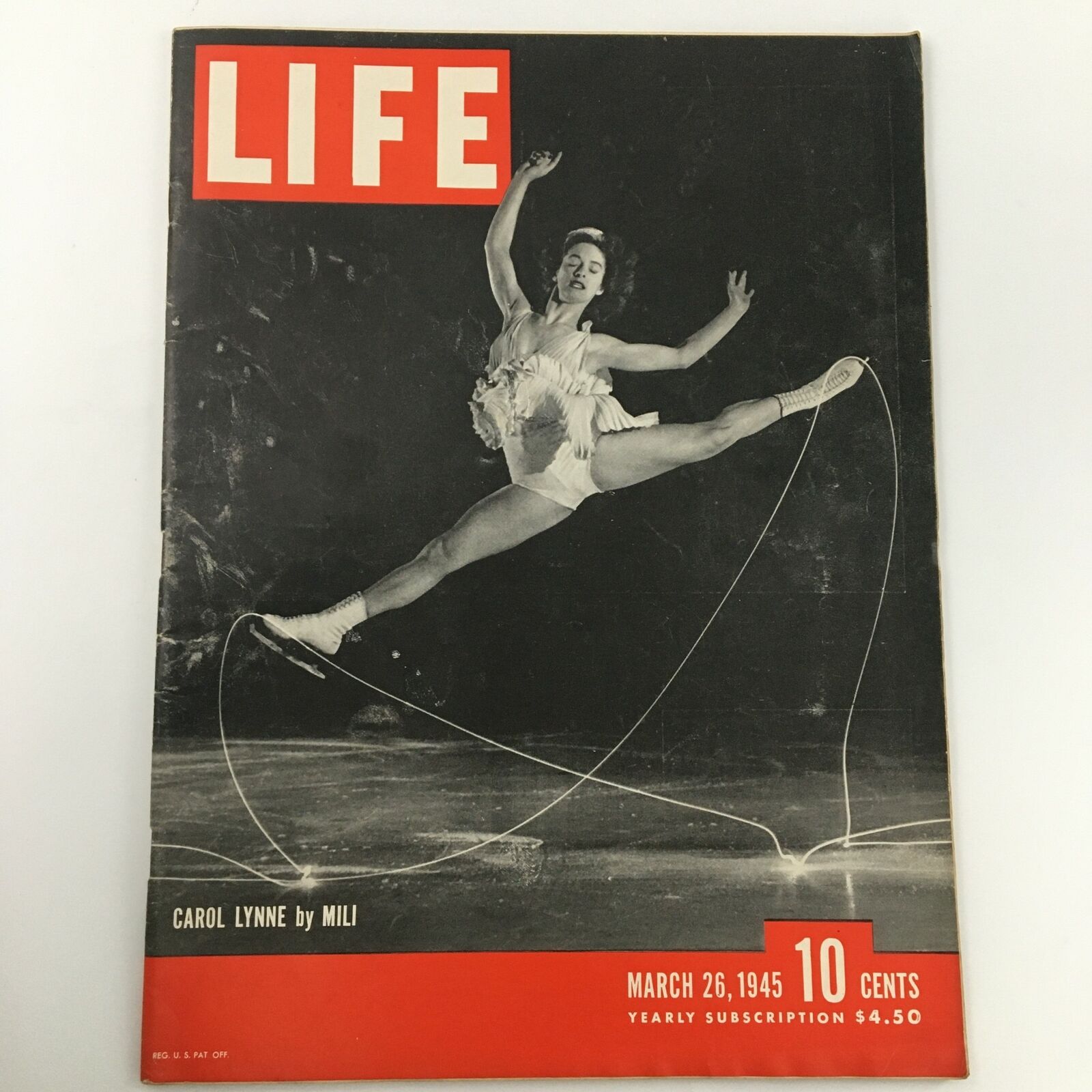 VTG Life Magazine March 26 1945 Carol Lynne by Mili Cover Feature Newsstand