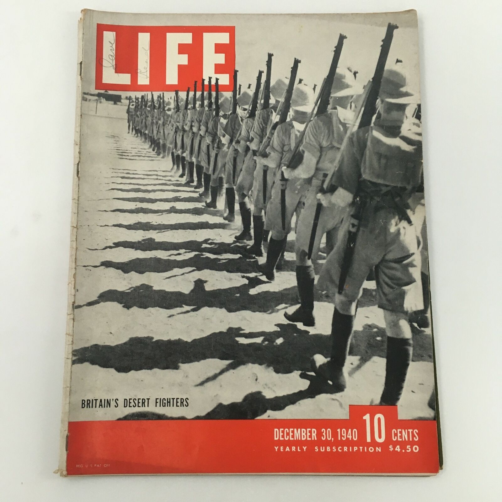 VTG Life Magazine December 30 1940 Britain's Desert Fighters Cover, Newsstand