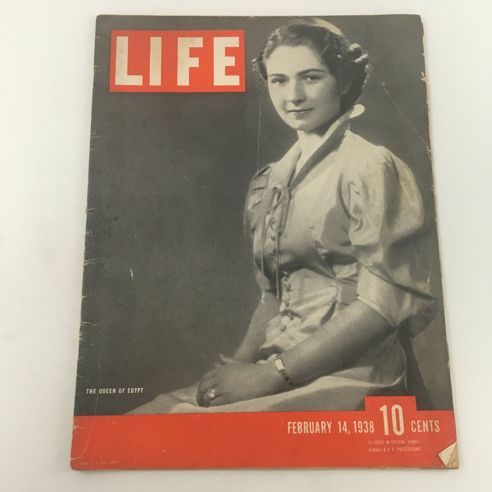 VTG Life Magazine February 14 1938 The Queen of Egypt, Farida