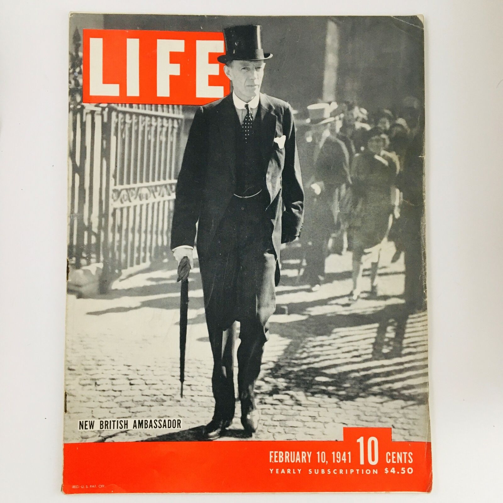 VTG Life Magazine February 10 1941 British Ambassador Edward Wood No Label