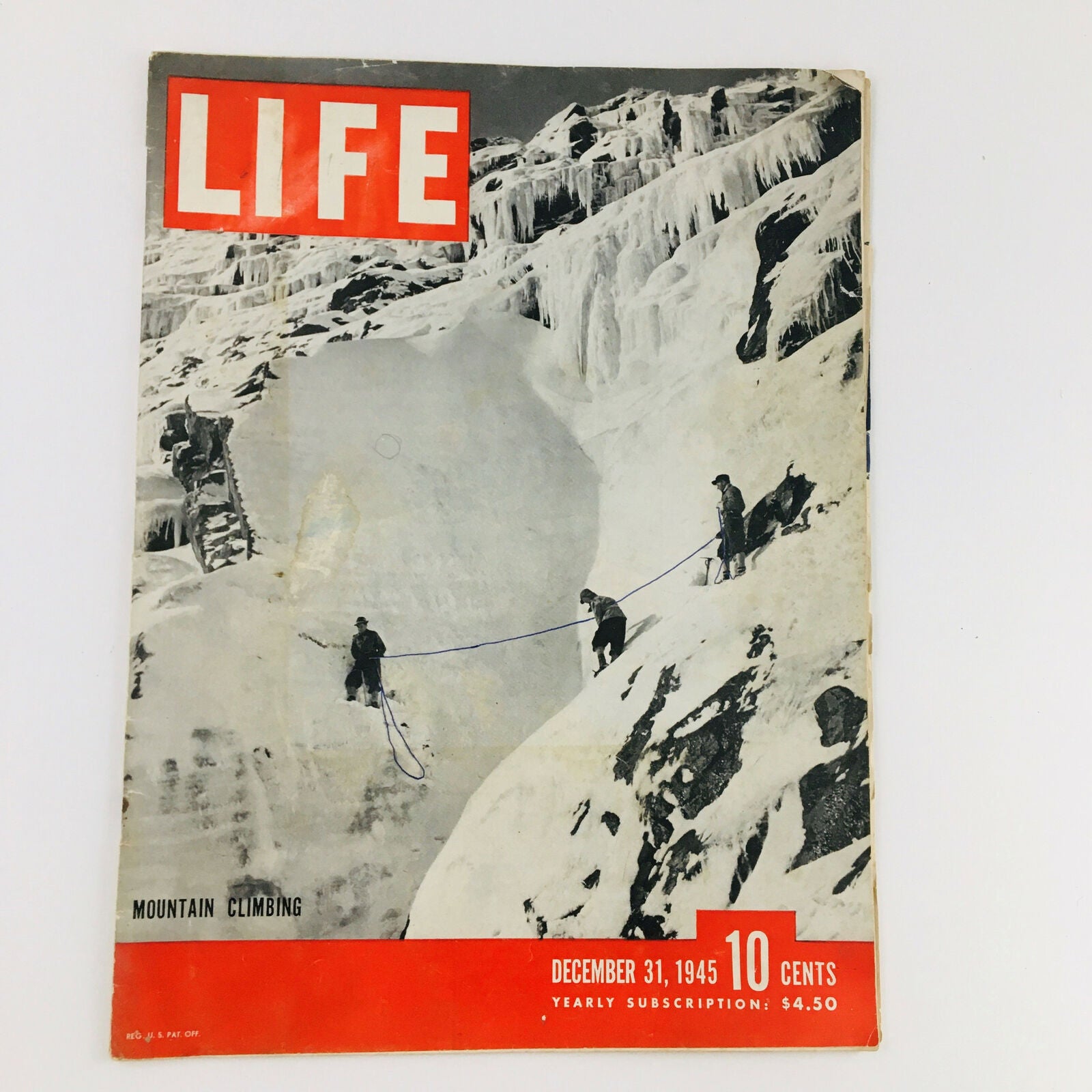 VTG Life Magazine December 31 1945 Photograph of Men Mountain Climbing No Label