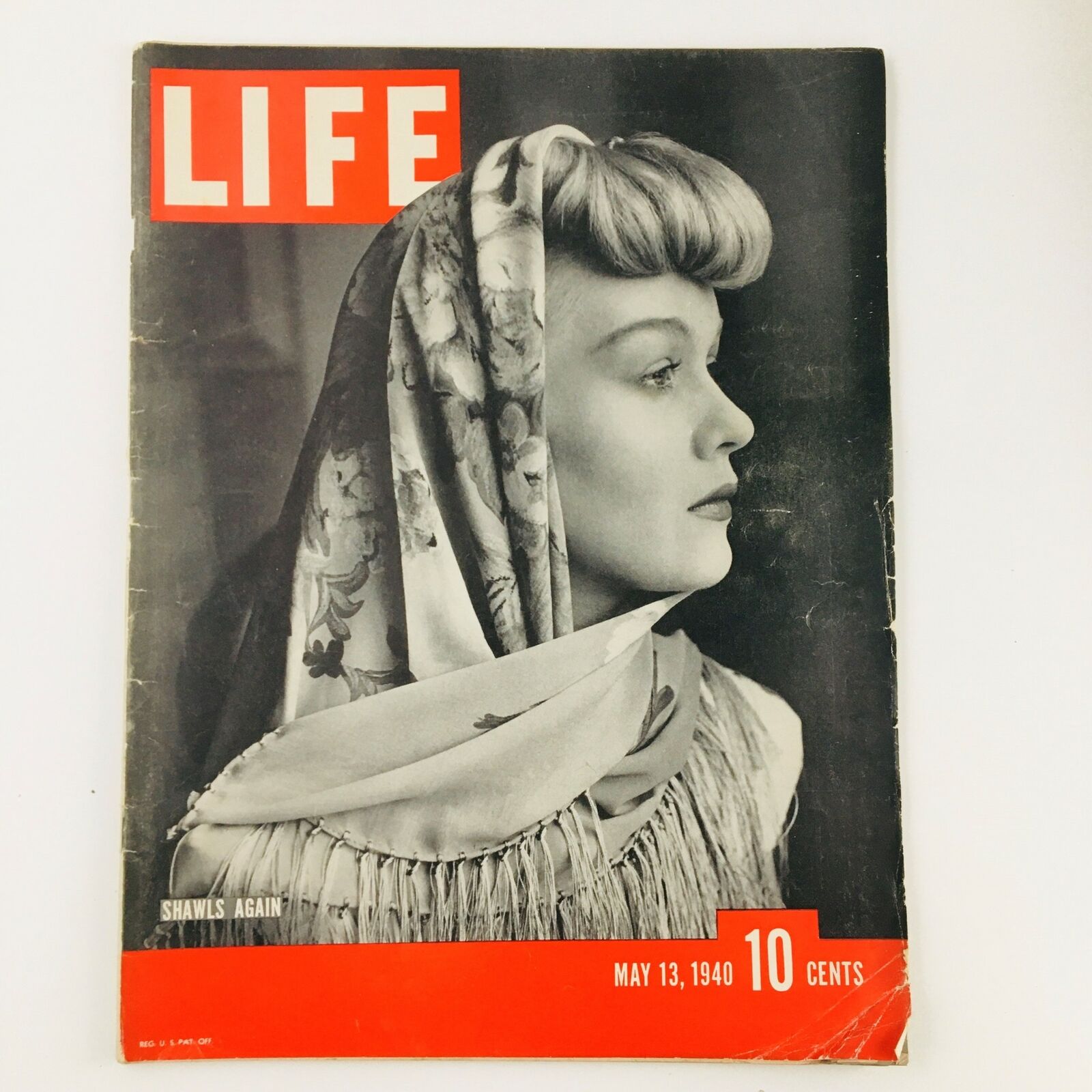 VTG Life Magazine May 13 1940 Model Wearing Shawls Again No Label