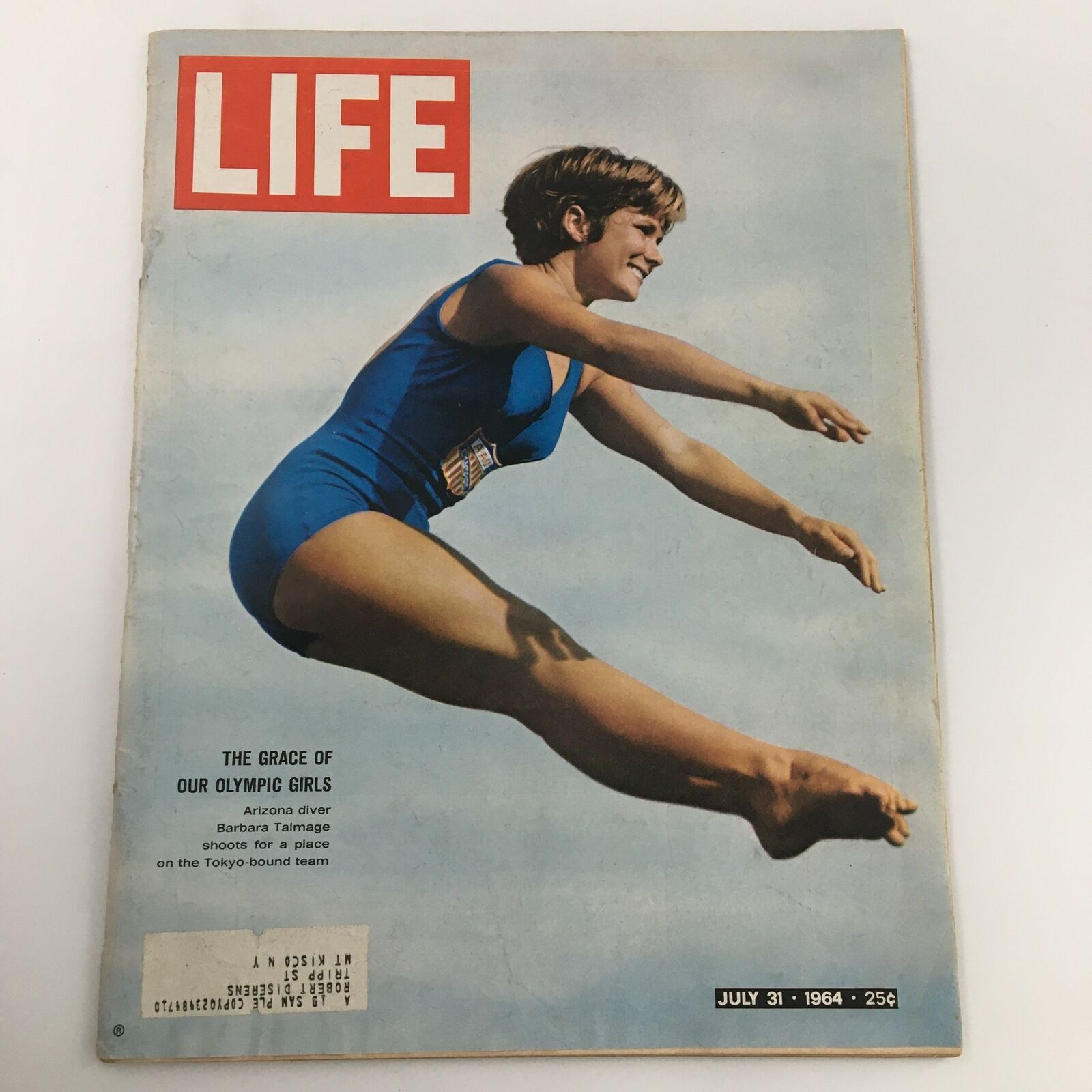 VTG Life Magazine July 31 1964 Arizona Diver Barbara Talmage Cover Photo