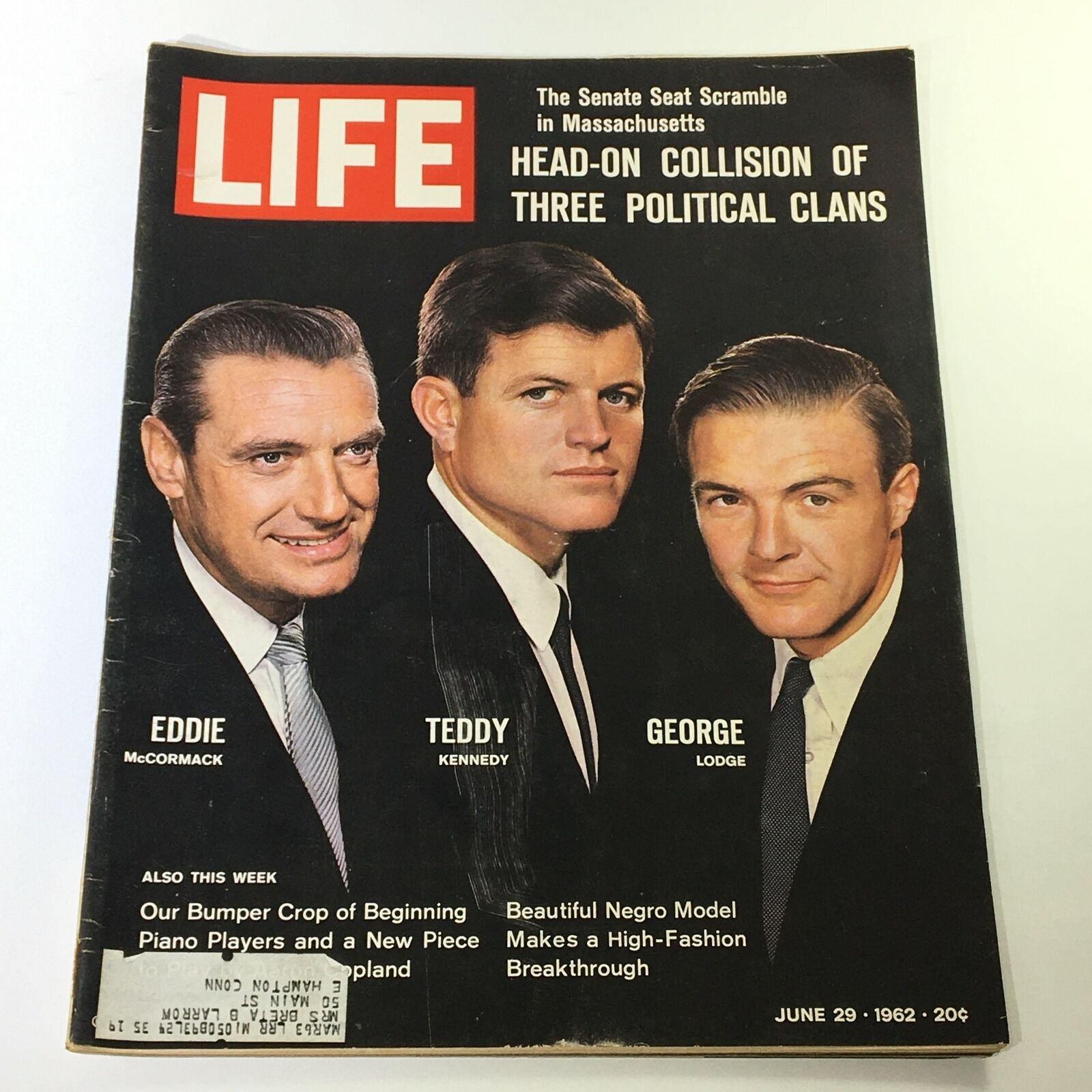 VTG Life Magazine June 29 1962 Eddie McCormack, Teddy Kennedy, George Lodge