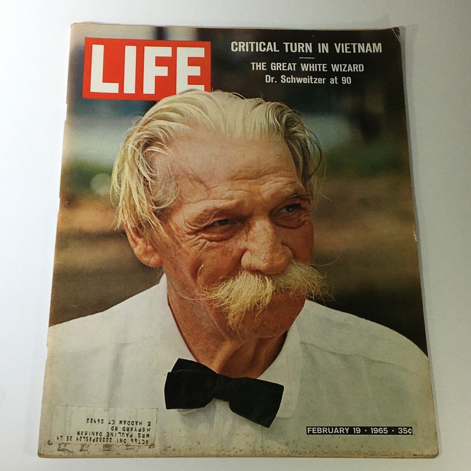 VTG Life Magazine February 19 1965 Dr. Albert Schweitzer Cover and Feature