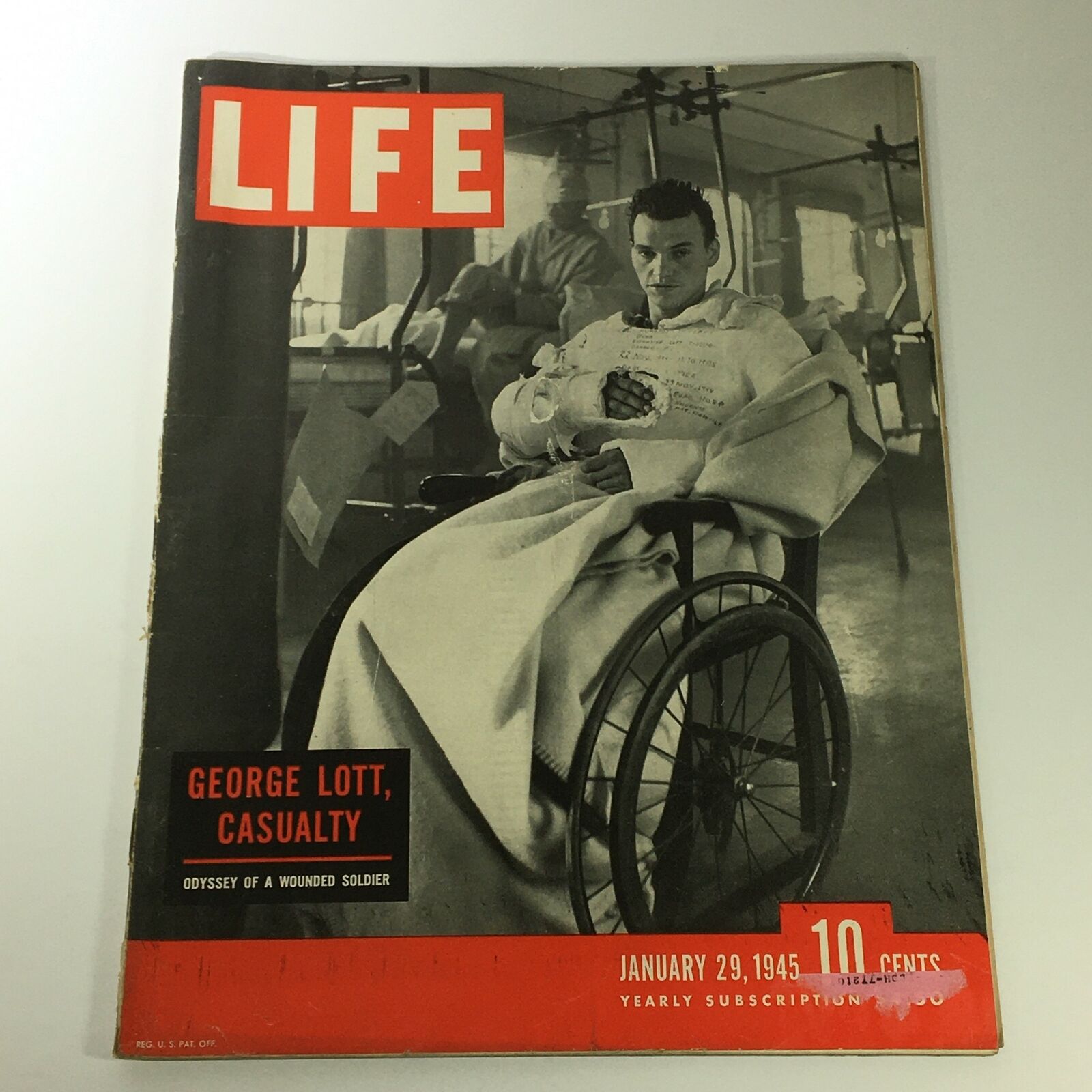 VTG Life Magazine January 29 1945 Soldier George Lott Cover and Feature