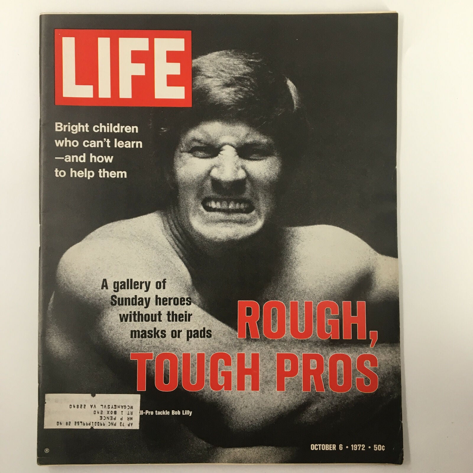 VTG Life Magazine October 6 1972 Sunday Heroes Bob Lilly in Rough, Tough Pros