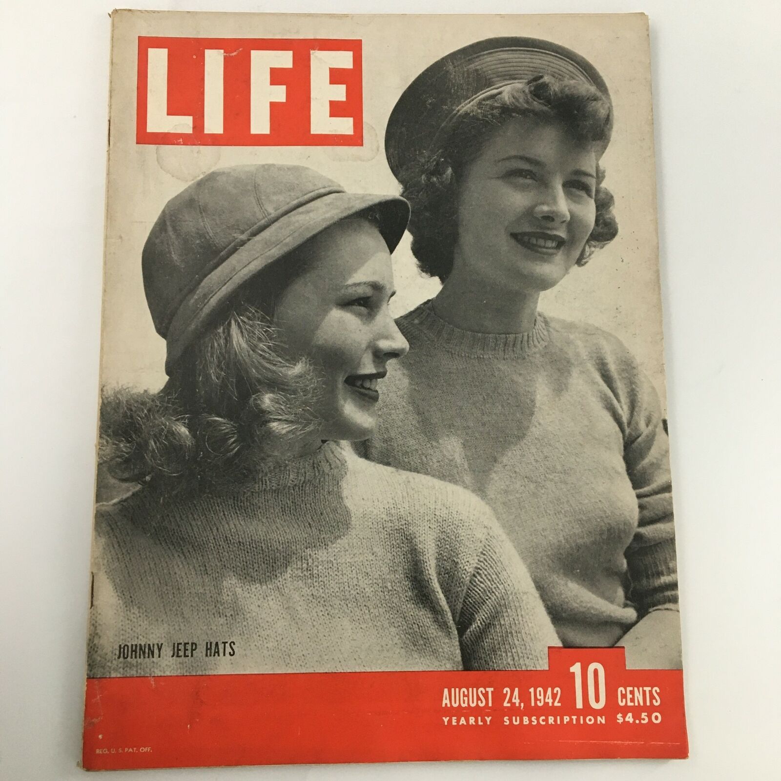 VTG Life Magazine August 24 1942 Ladies Wearing Johnny Jeep Hats