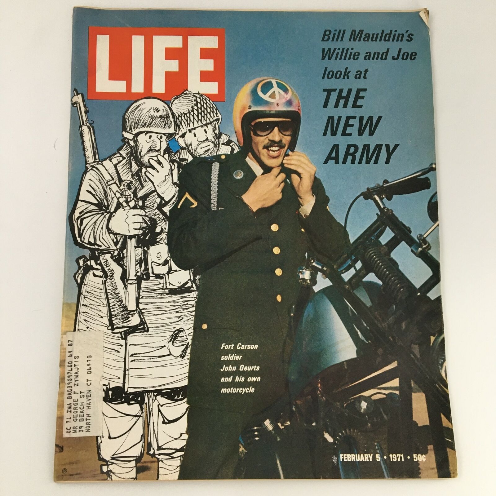 VTG Life Magazine February 5 1971 Fort Carson Soldier John Geurts Cover Feature