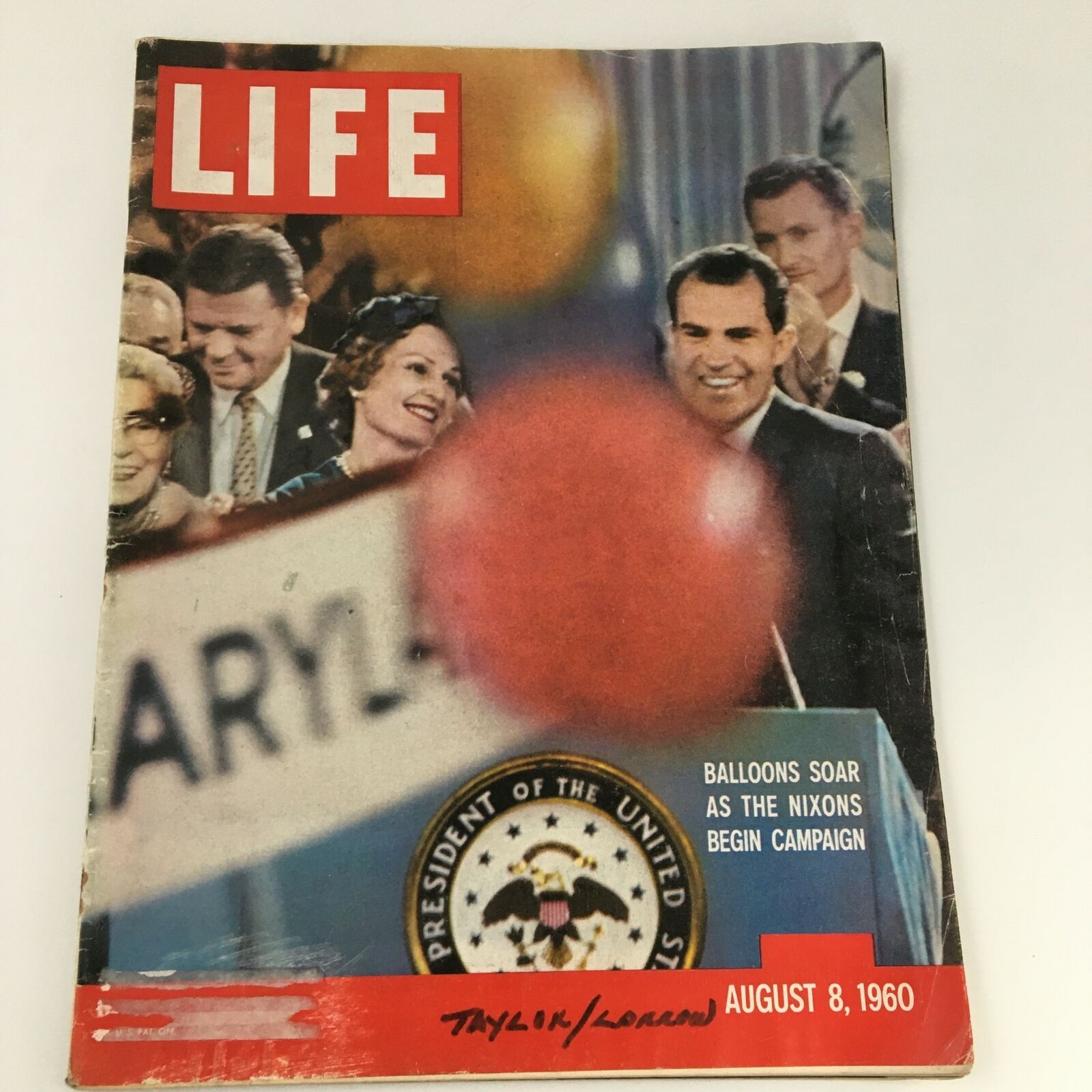 VTG Life Magazine August 8 1960 Richard Nixon's Campaign Begin Photo Cover