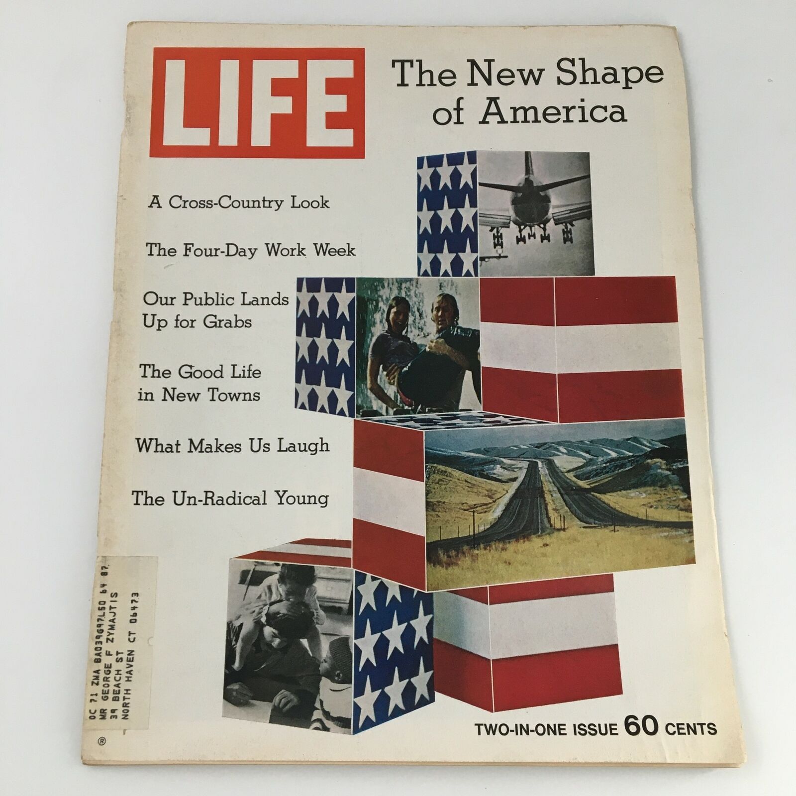 VTG Life Magazine January 8 1971 The New Shape of America Cover and Feature