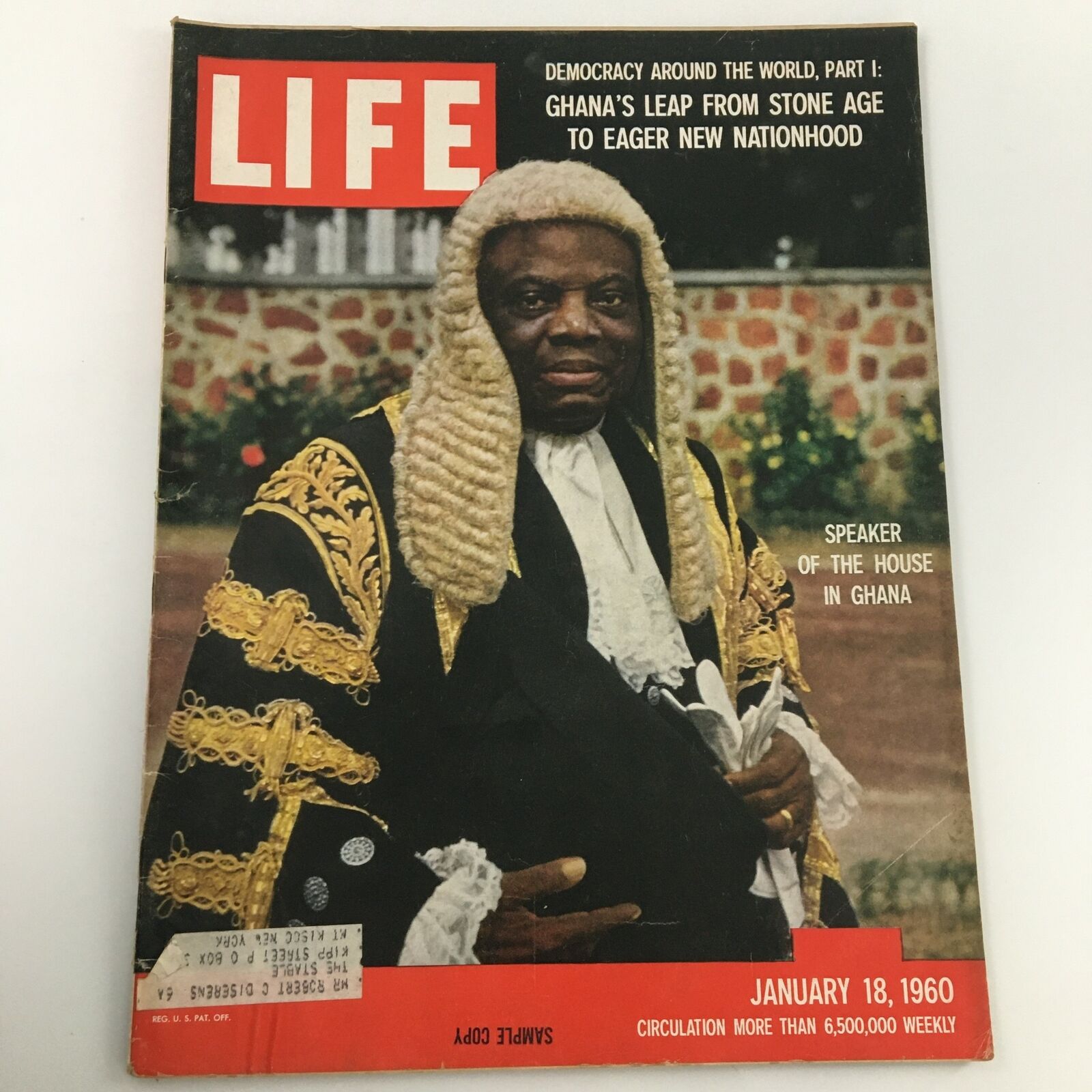 VTG Life Magazine January 18 1960 Speaker Augustus Molade Akiwumi in Ghana