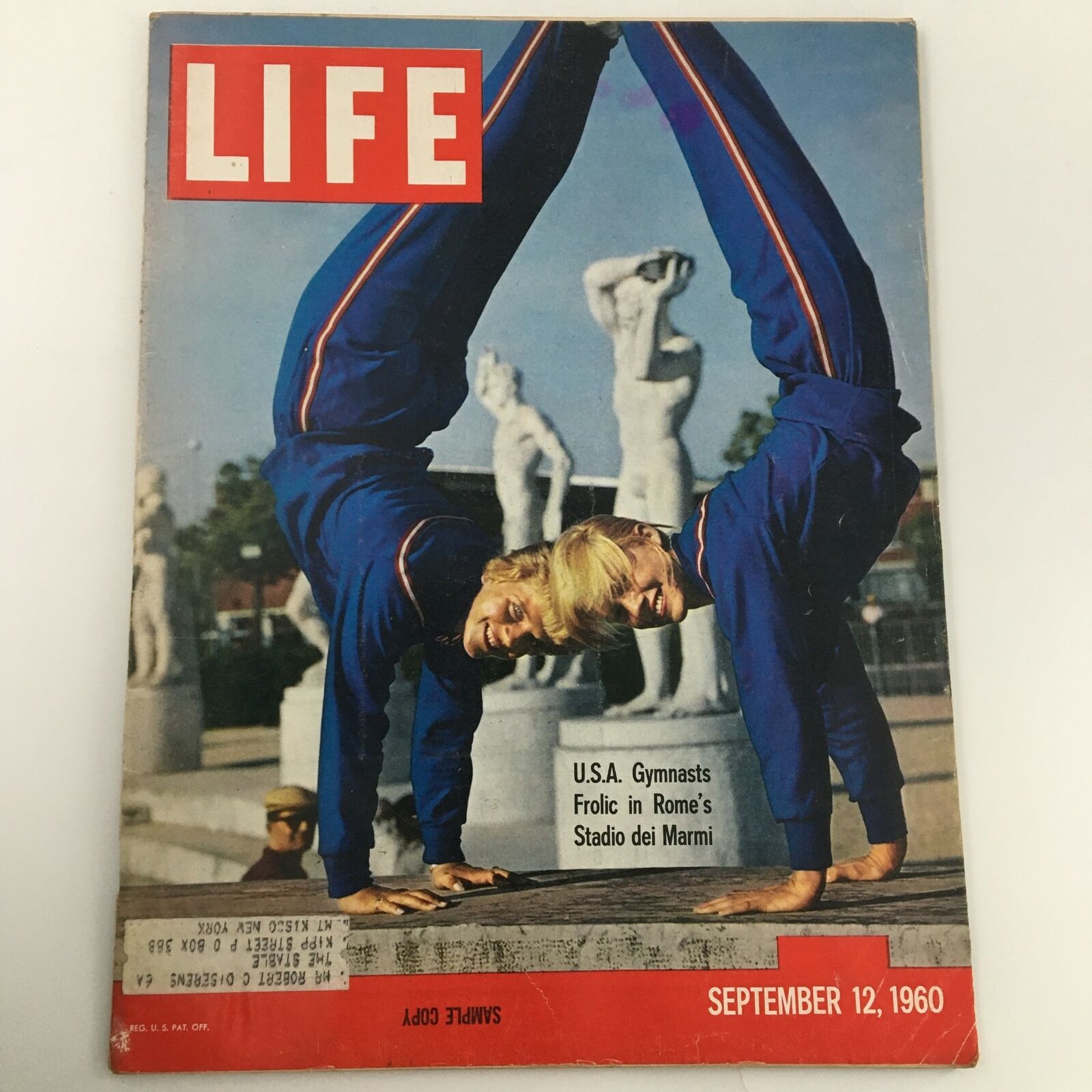 VTG Life Magazine September 12 1960 U.S.A. Gymnasts Frolic in Stadio dei Marmi