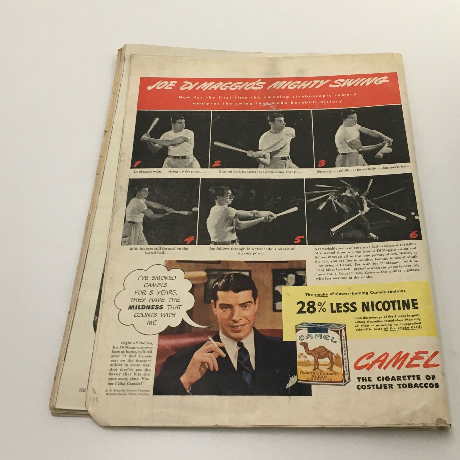 VTG Life Magazine April 20 1942 Model in Slacks Cover, Joe Dimaggio Back Cover