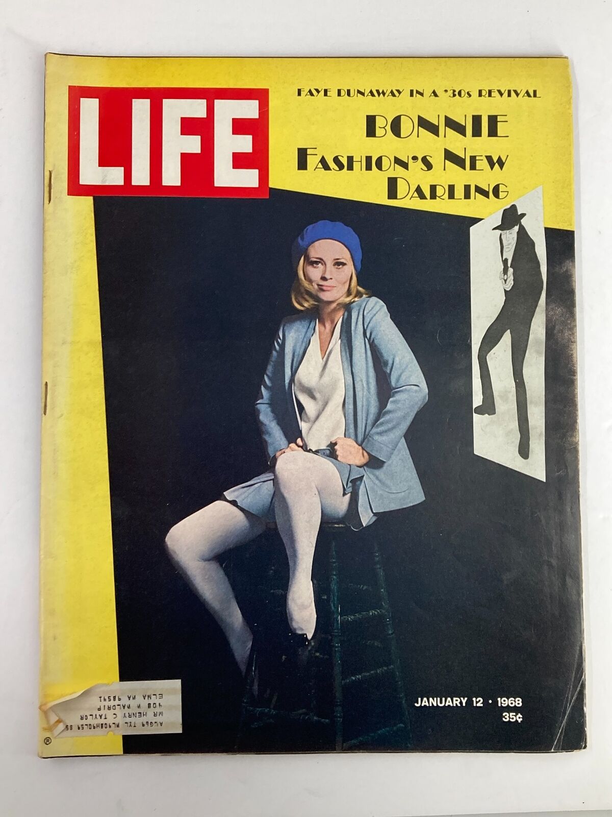 VTG Life Magazine January 12 1968 Faye Dunaway Bonnie Fashion's New Darling