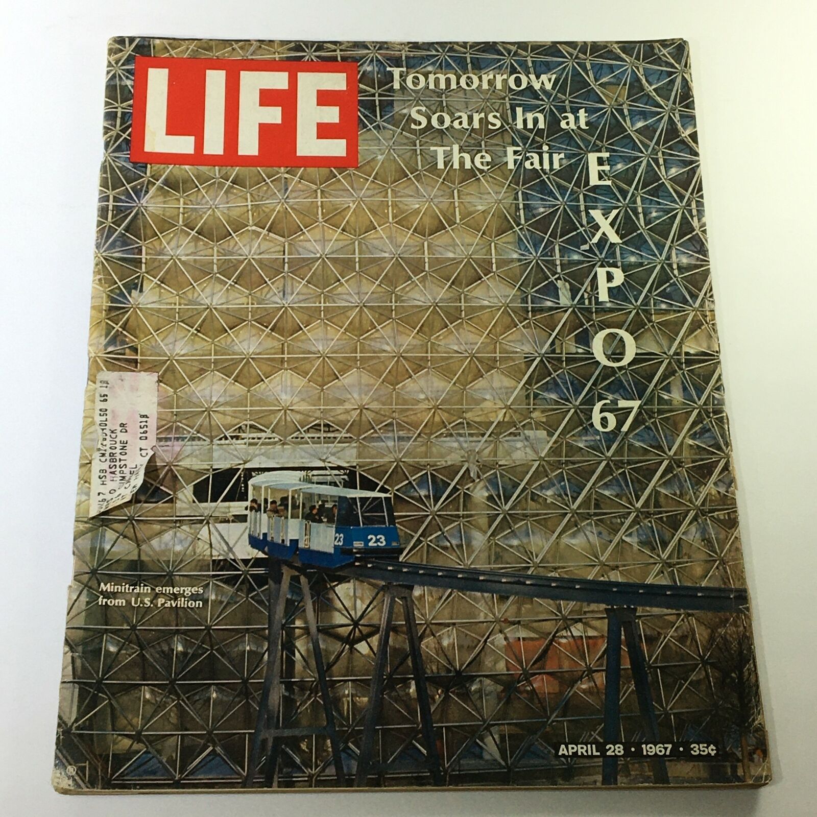 VTG Life Magazine April 28 1967 Minitrain Emerges From U.S. Pavilion Cover