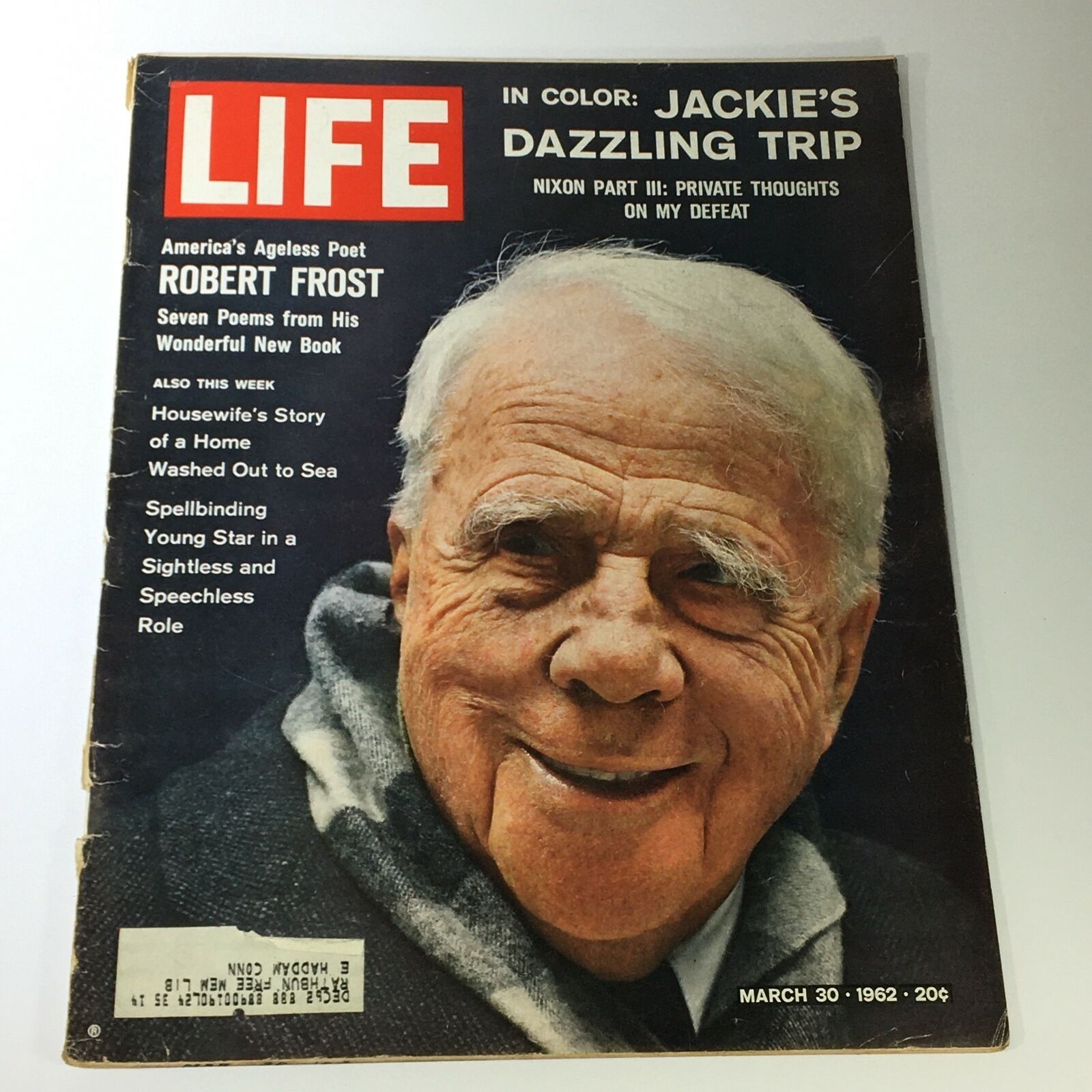 VTG Life Magazine March 30 1962 American Poet Robert Frost Cover and Feature