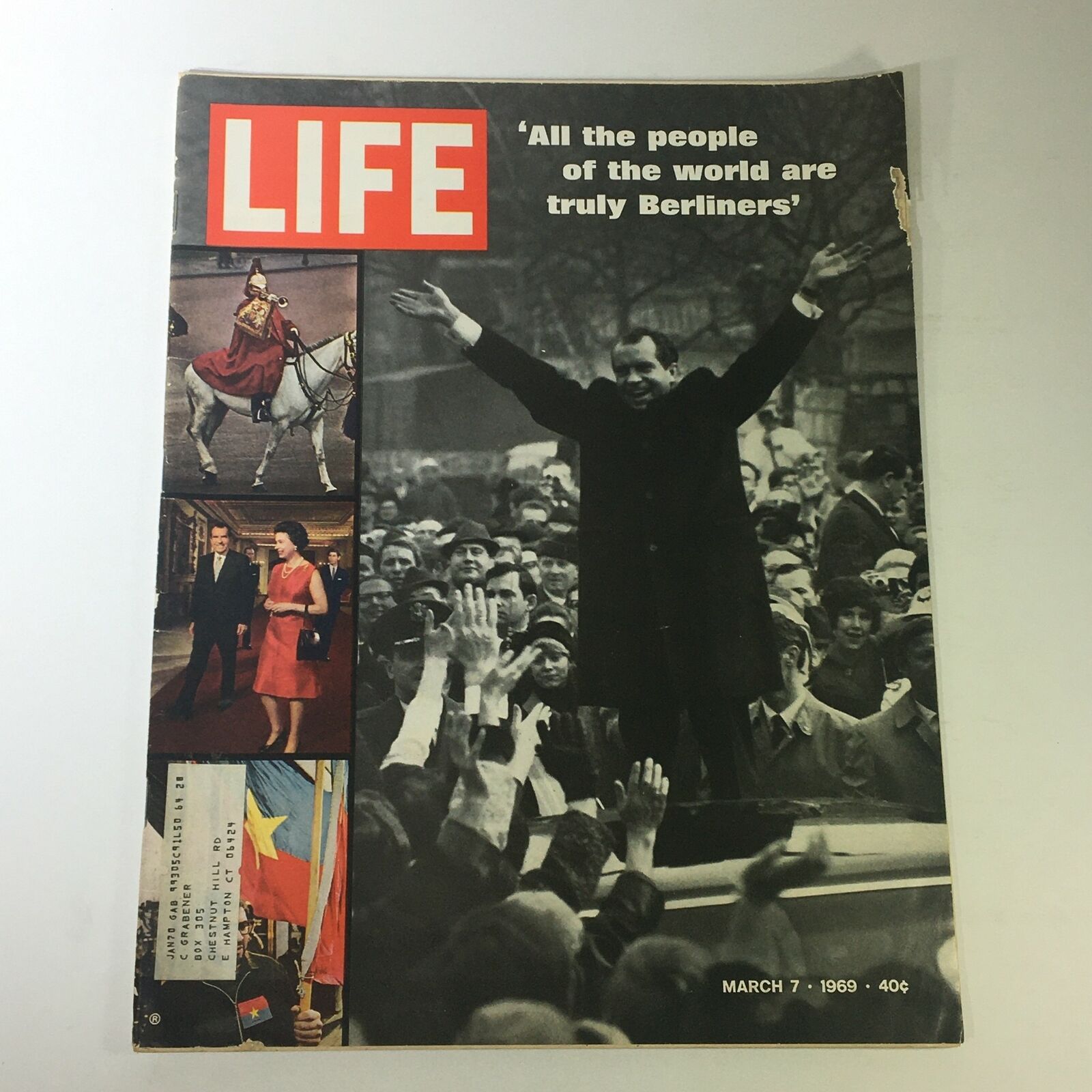 VTG Life Magazine March 7 1969 Richard Nixon in Berlin, Germany Cover Feature