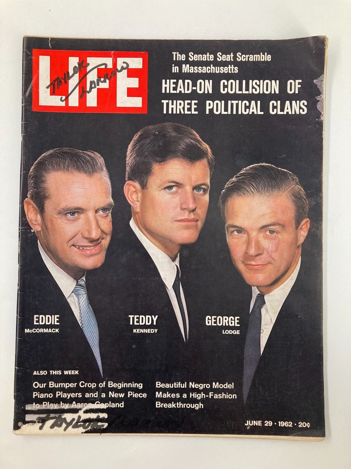 VTG Life Magazine June 29 1962 Eddie McCormack, Teddy Kenendy, George Lodge