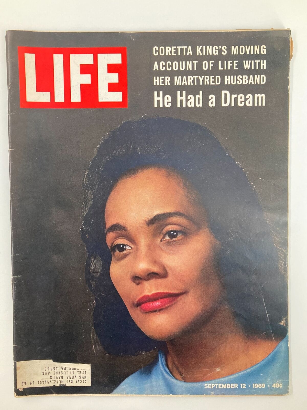 VTG Life Magazine September 12 1969 Coretta King in He Had A Dream