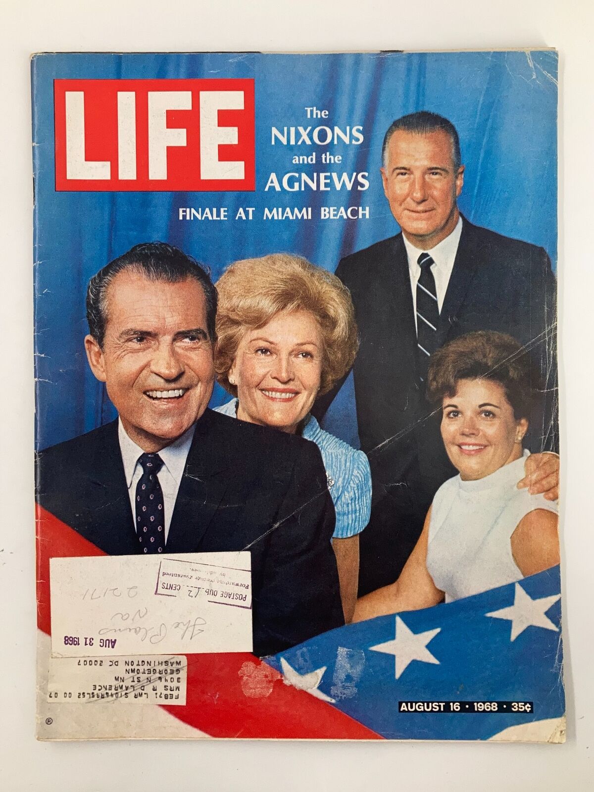 VTG Life Magazine August 16 1968 The Nixons and The Agnews at Miami Beach