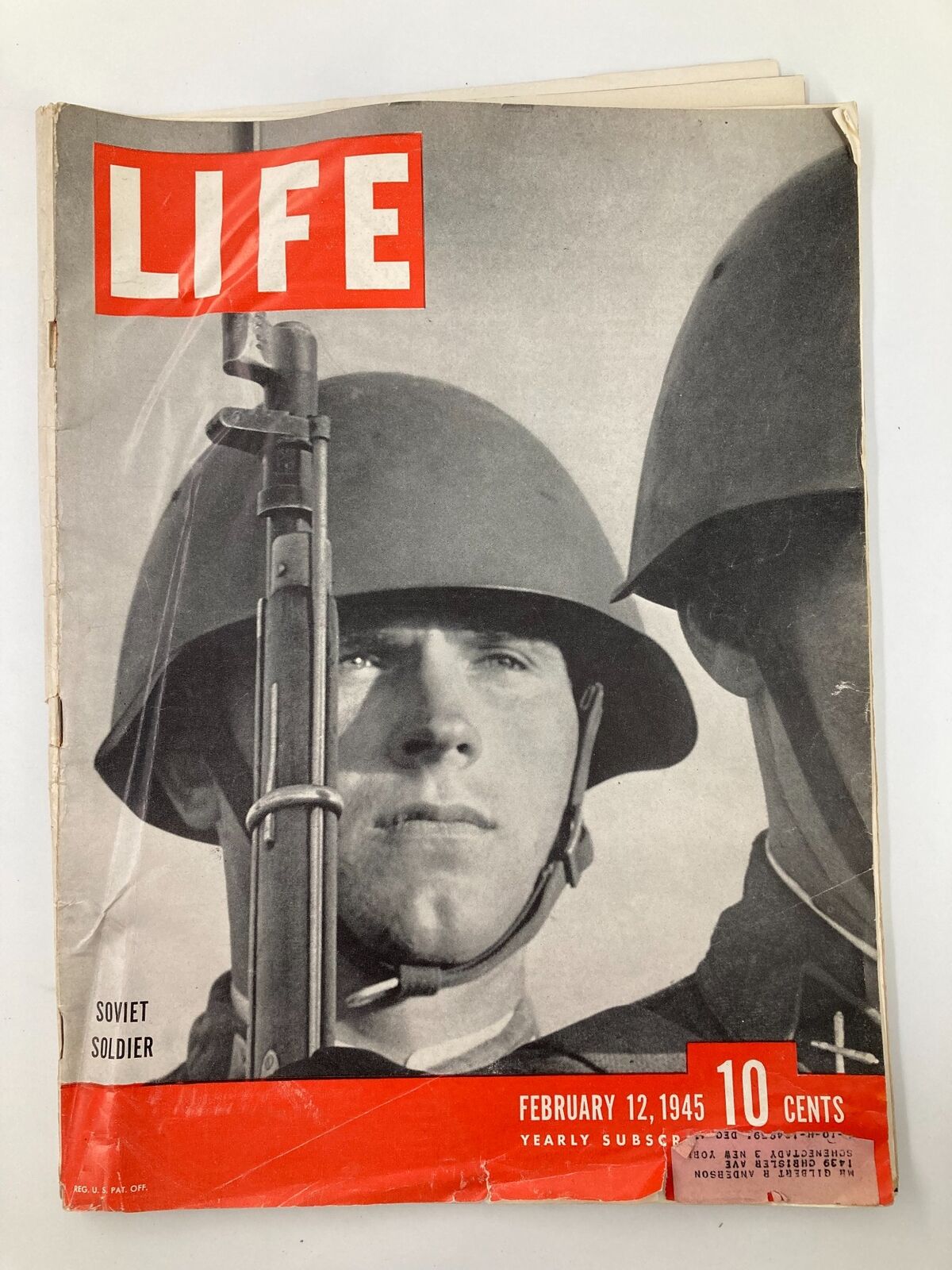 VTG Life Magazine February 12 1945 A Photograph of A Soviet Soldier