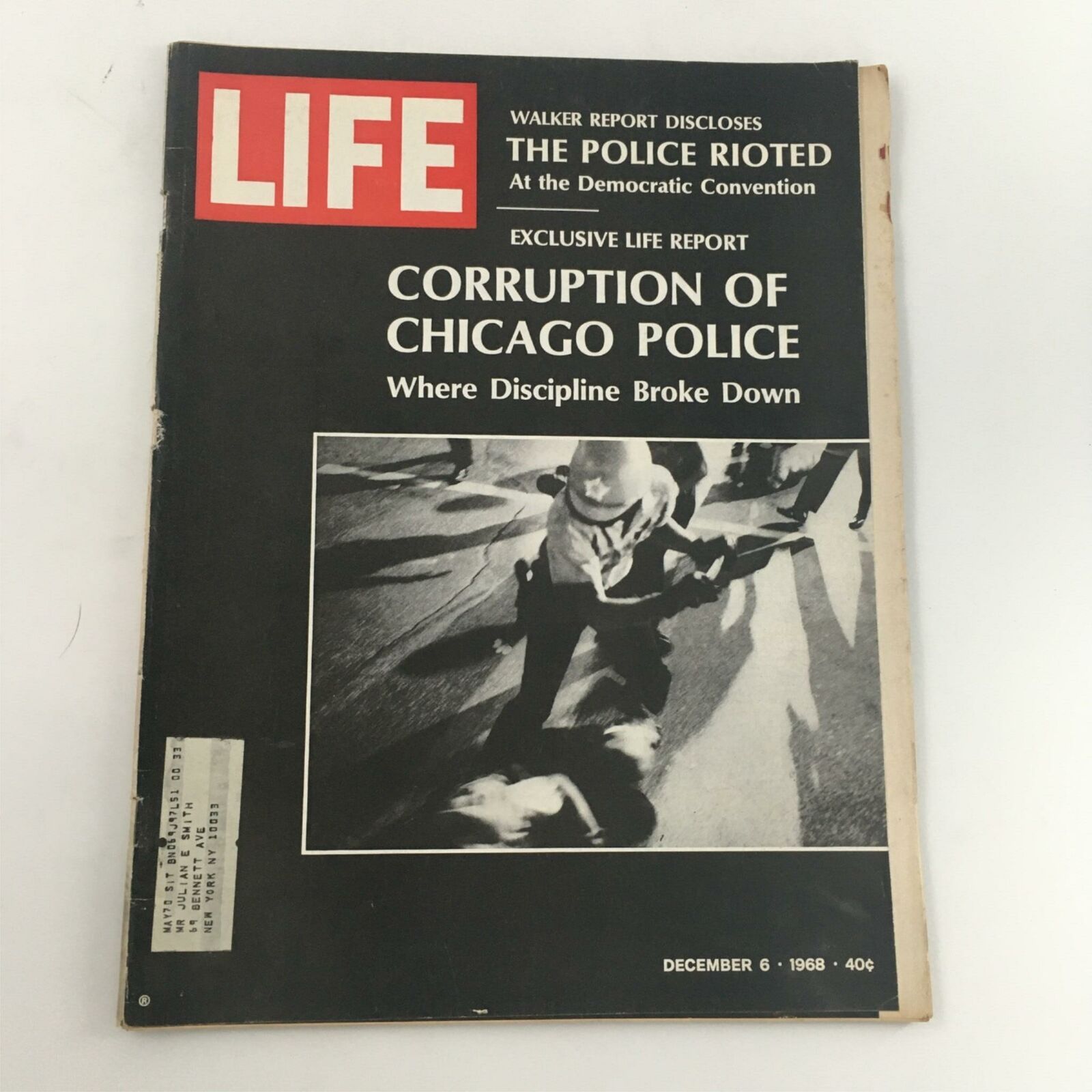 VTG Life Magazine December 6, 1968 Corruption of Chicago Police