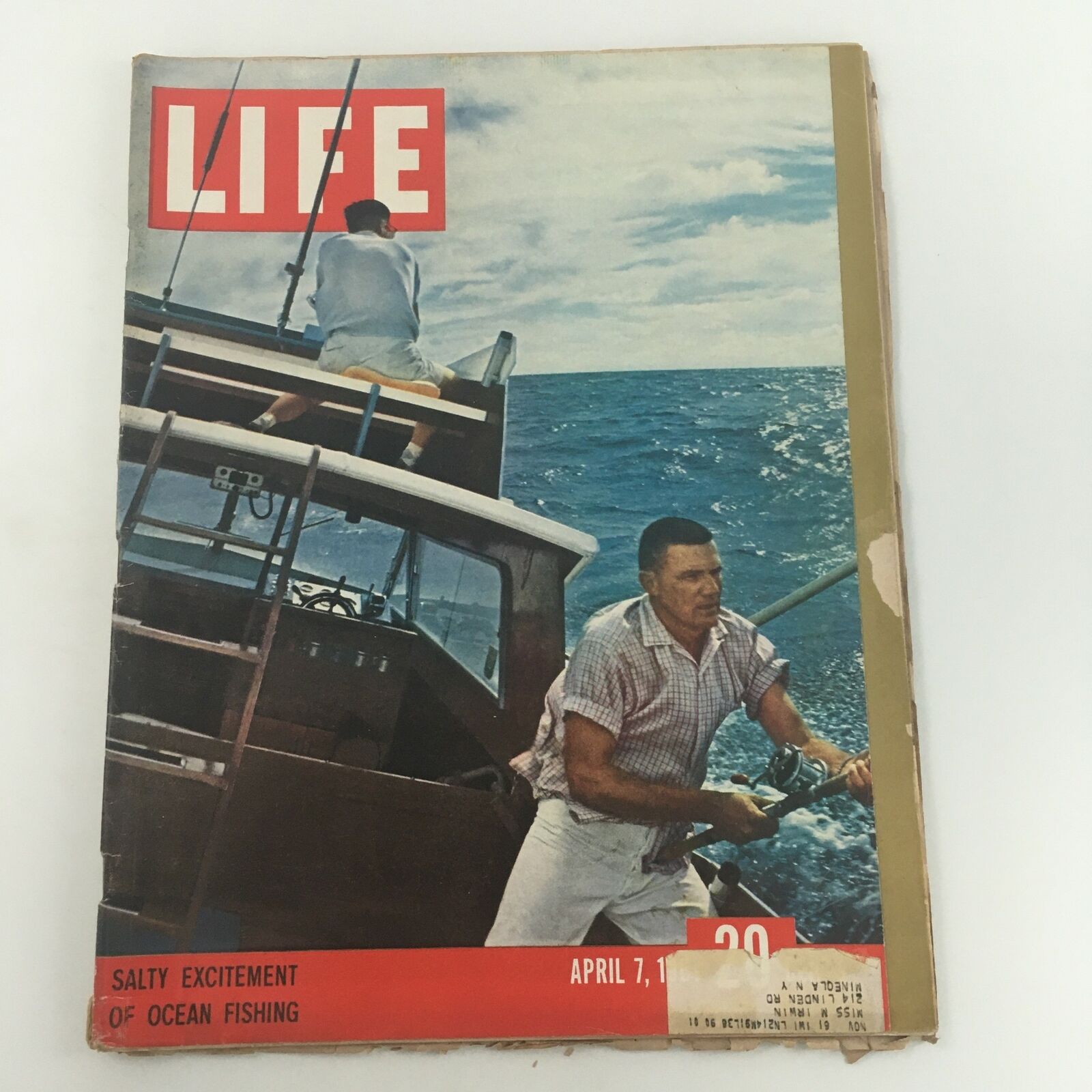 VTG Life Magazine April 7 1961 A Salty Excitement of Ocean Fishing Feature