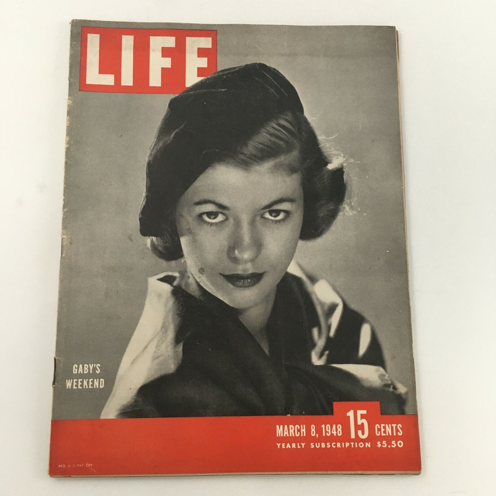 VTG Life Magazine March 8 1948 Model Gaby Bouche's Weekend, Newsstand